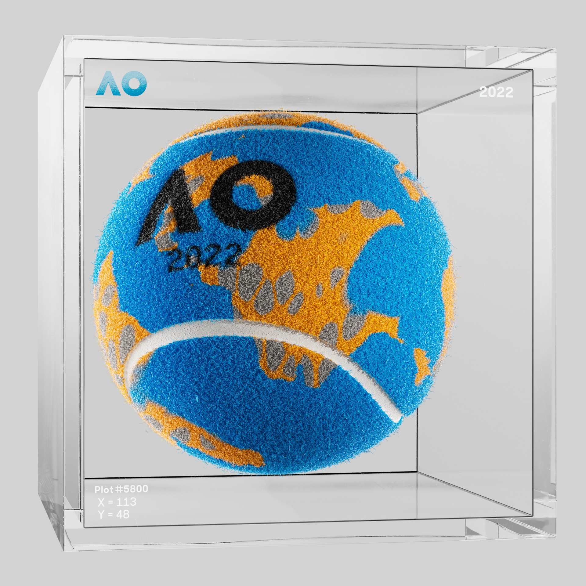 The Australian Open - The Australian Open Art Ball - AO Art Ball #2175 - NFT # 2175