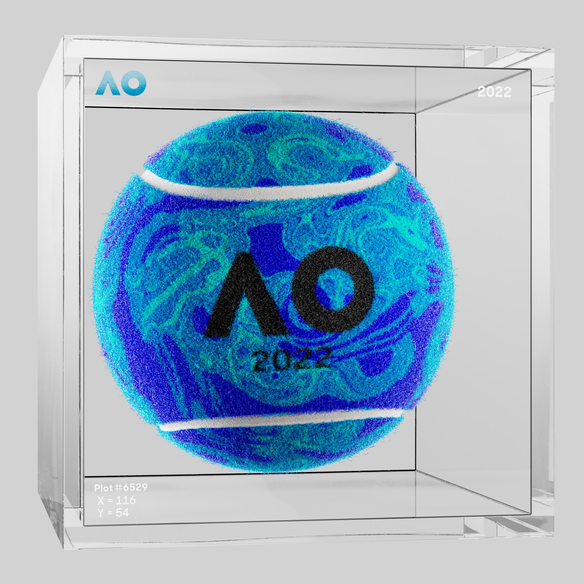 The Australian Open - The Australian Open Art Ball - AO Art Ball #2176 - NFT # 2176