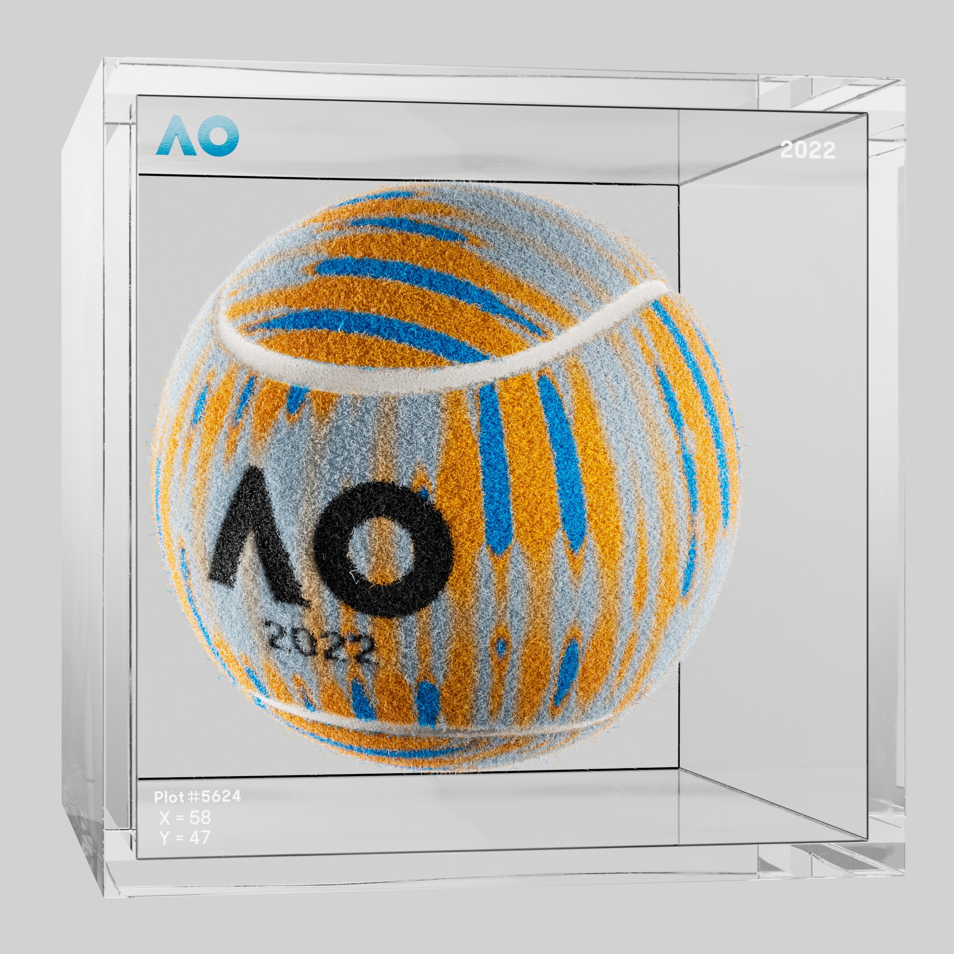 The Australian Open - The Australian Open Art Ball - AO Art Ball #2185 - NFT # 2185