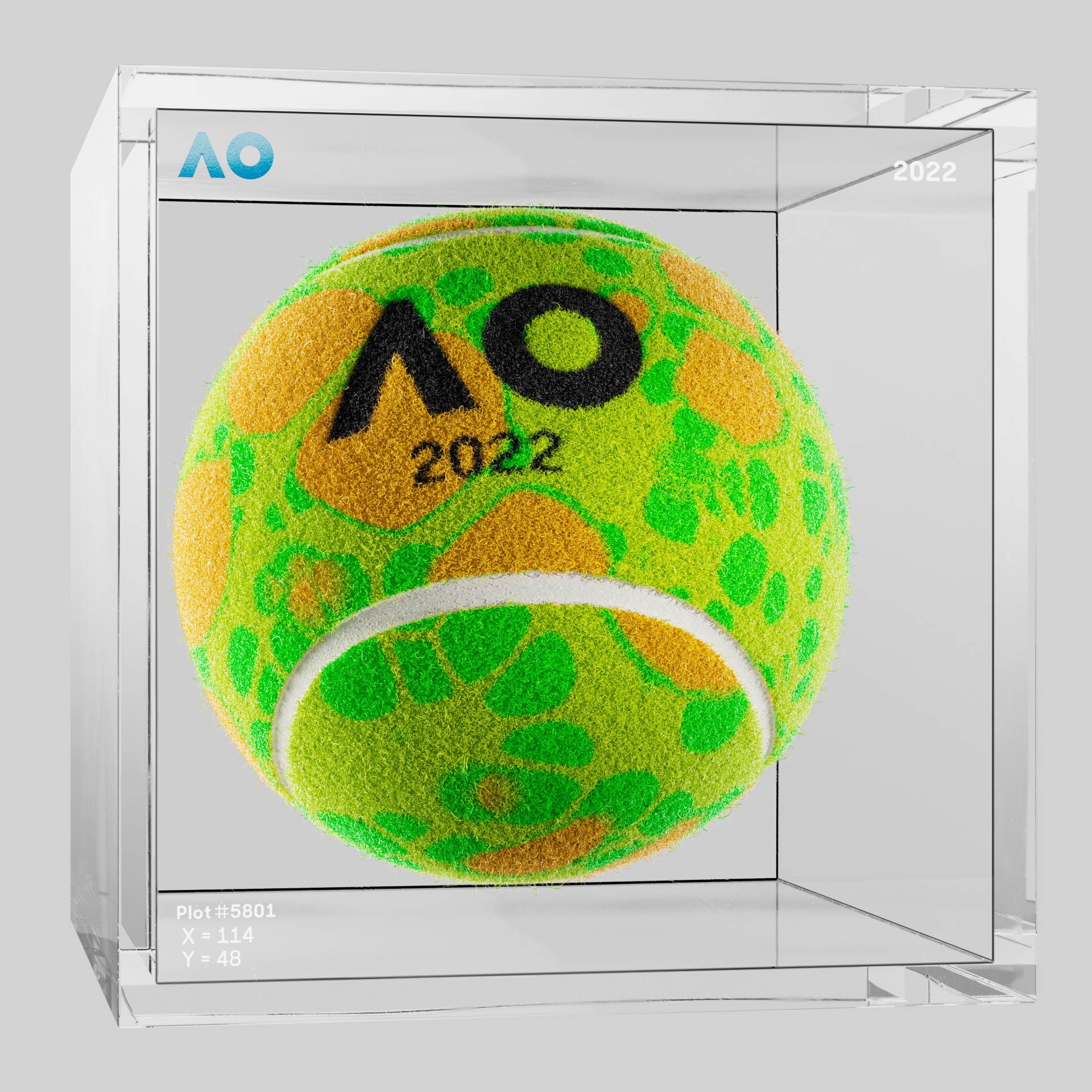 The Australian Open - The Australian Open Art Ball - AO Art Ball #2186 - NFT # 2186