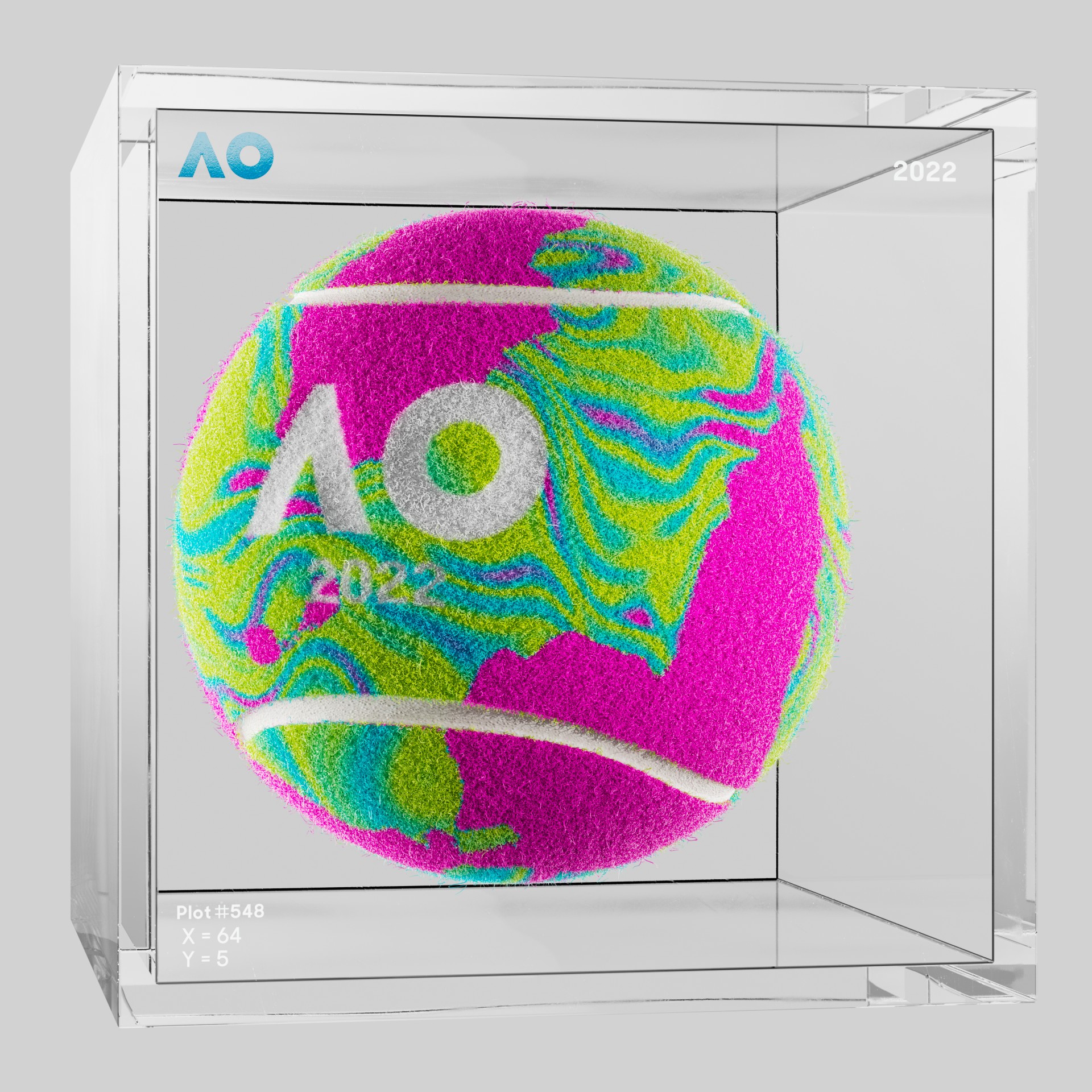 The Australian Open - The Australian Open Art Ball - AO Art Ball #2198 - NFT # 2198