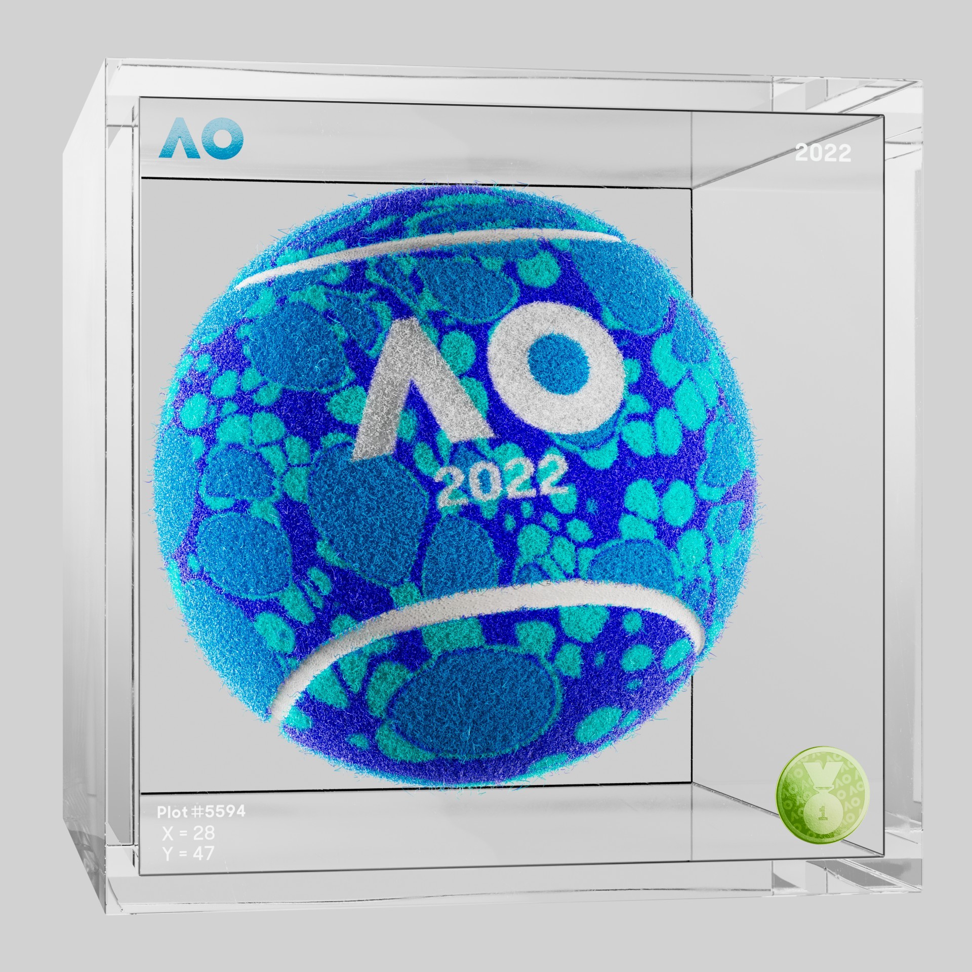 The Australian Open - The Australian Open Art Ball - AO Art Ball #220 - NFT # 220