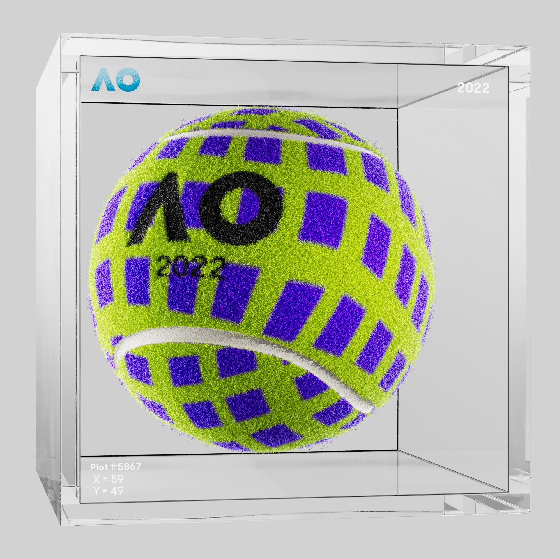 The Australian Open - The Australian Open Art Ball - AO Art Ball #2203 - NFT # 2203