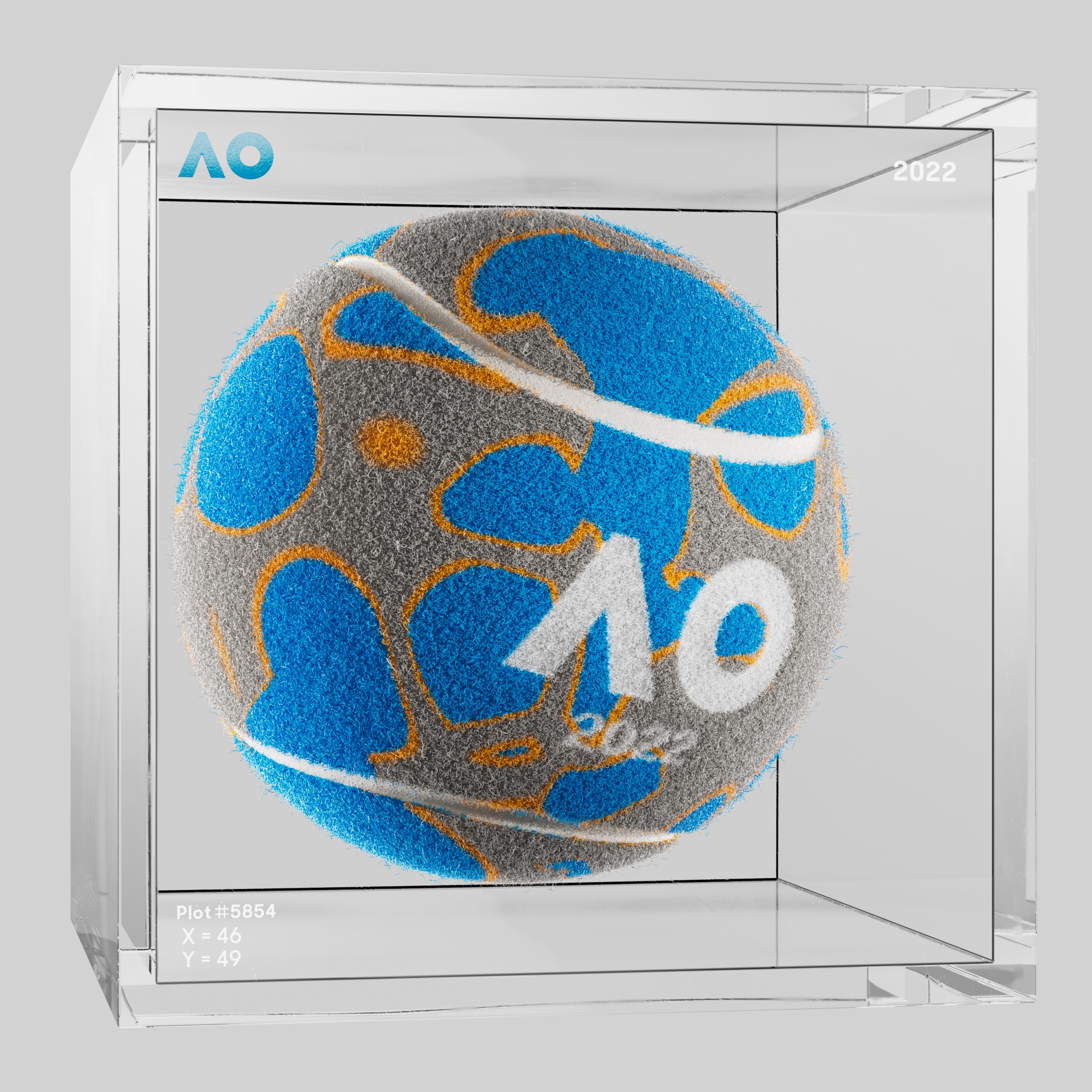 The Australian Open - The Australian Open Art Ball - AO Art Ball #2204 - NFT # 2204