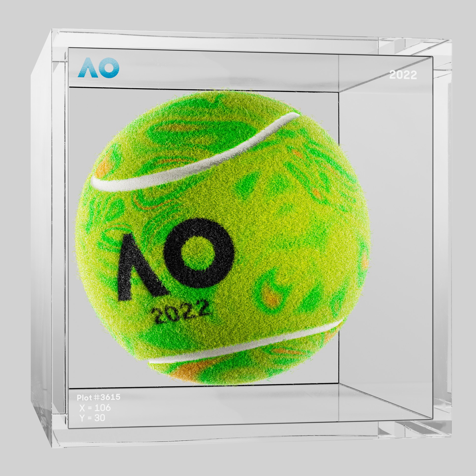 The Australian Open - The Australian Open Art Ball - AO Art Ball #221 - NFT # 221