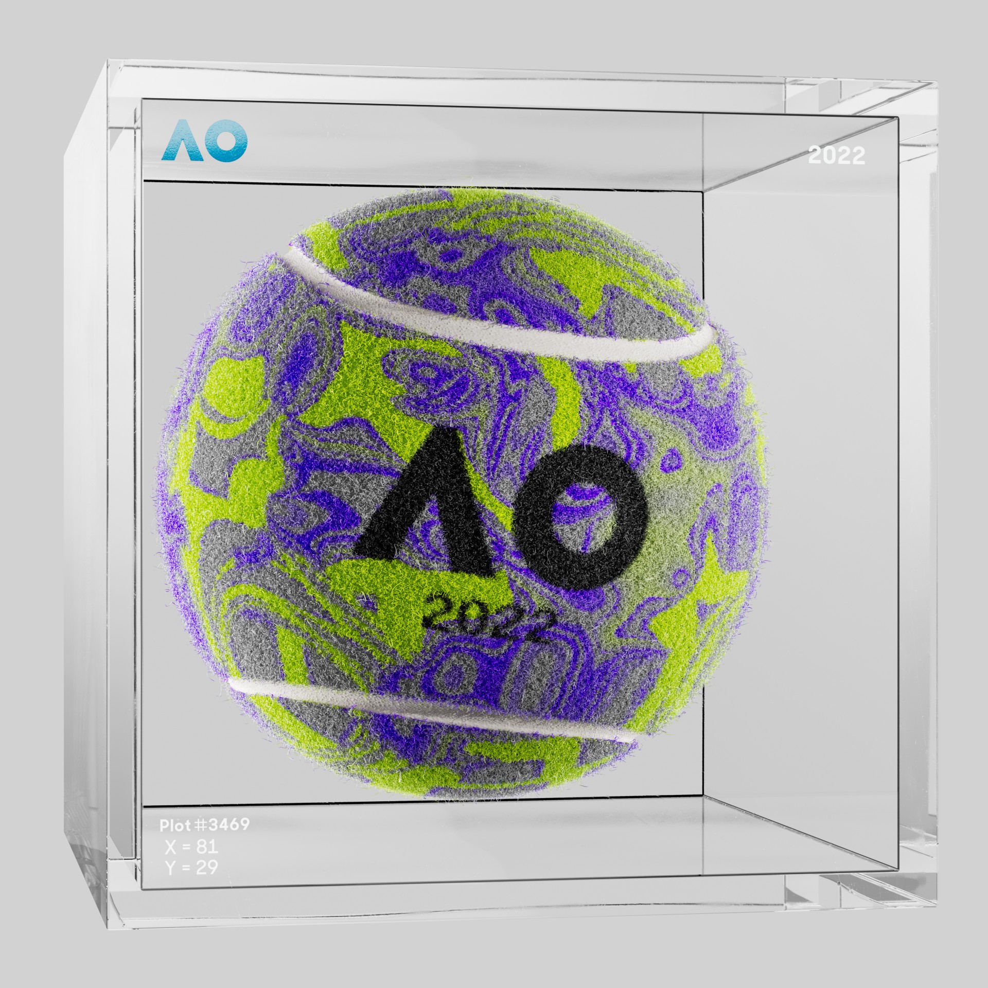 The Australian Open - The Australian Open Art Ball - AO Art Ball #2212 - NFT # 2212