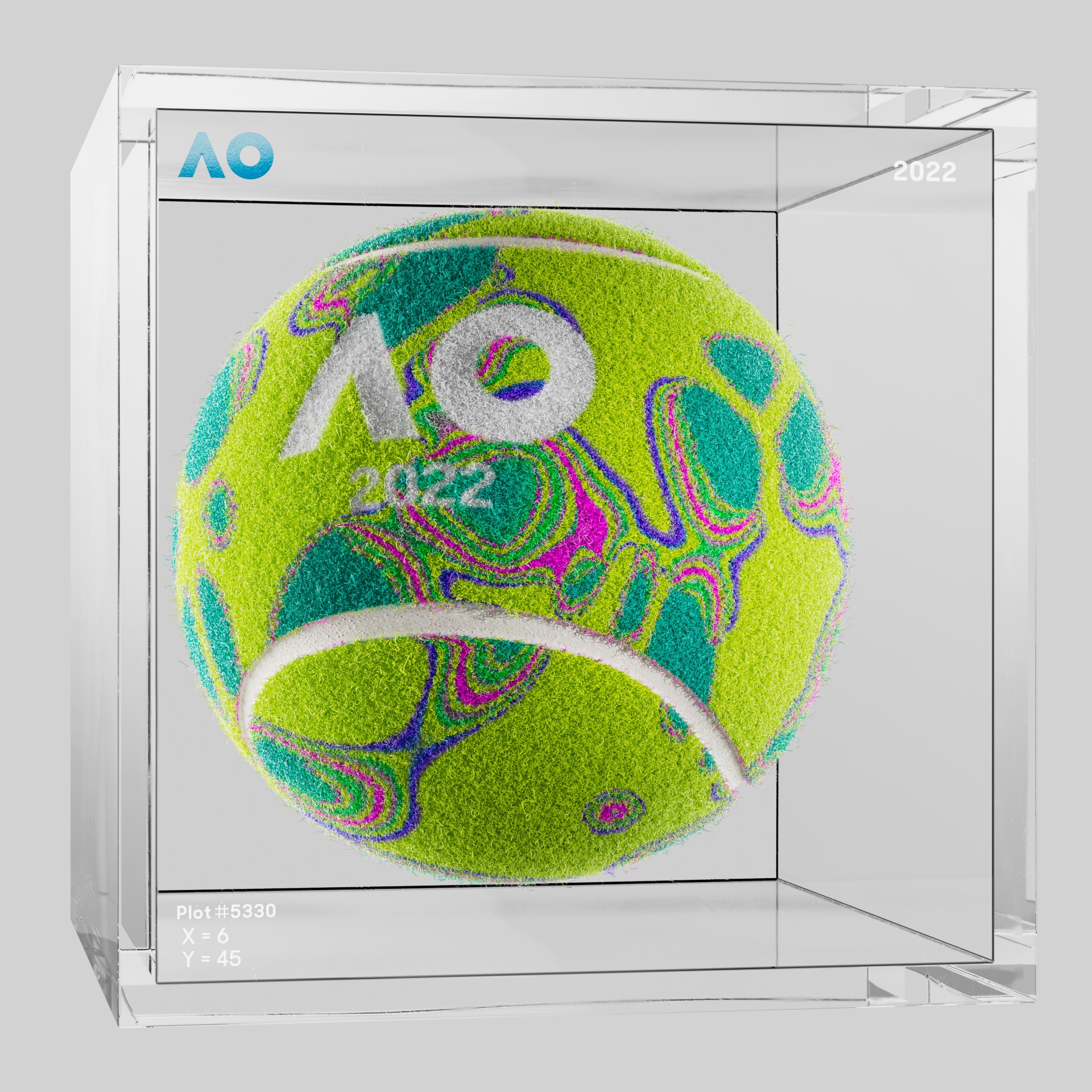The Australian Open - The Australian Open Art Ball - AO Art Ball #2221 - NFT # 2221