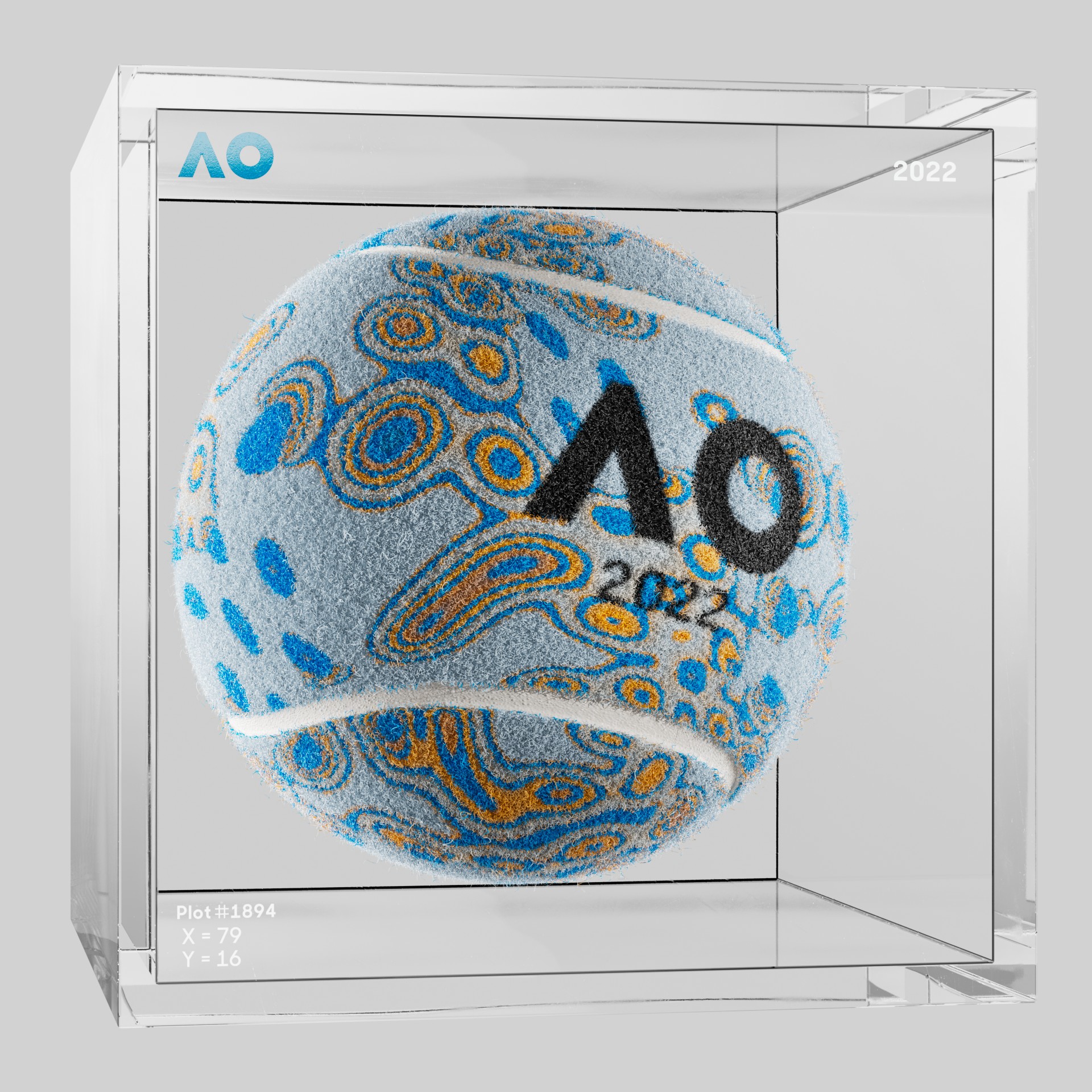 The Australian Open - The Australian Open Art Ball - AO Art Ball #2229 - NFT # 2229