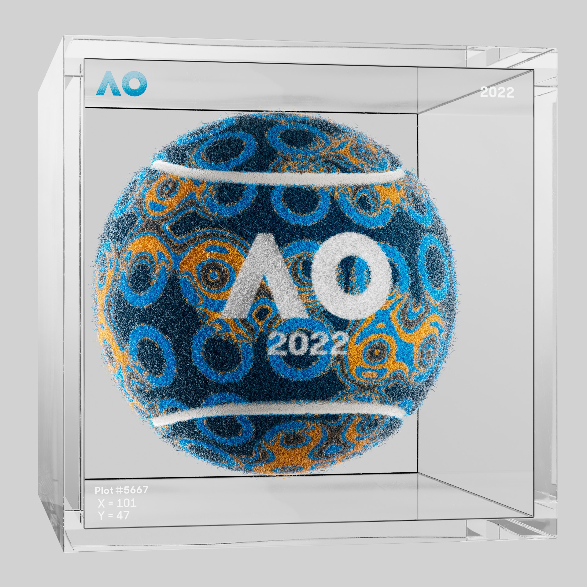 The Australian Open - The Australian Open Art Ball - AO Art Ball #2232 - NFT # 2232