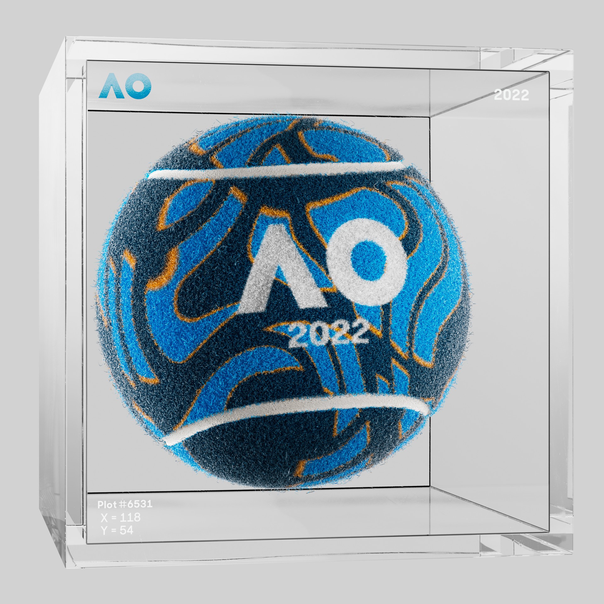 The Australian Open - The Australian Open Art Ball - AO Art Ball #2233 - NFT # 2233