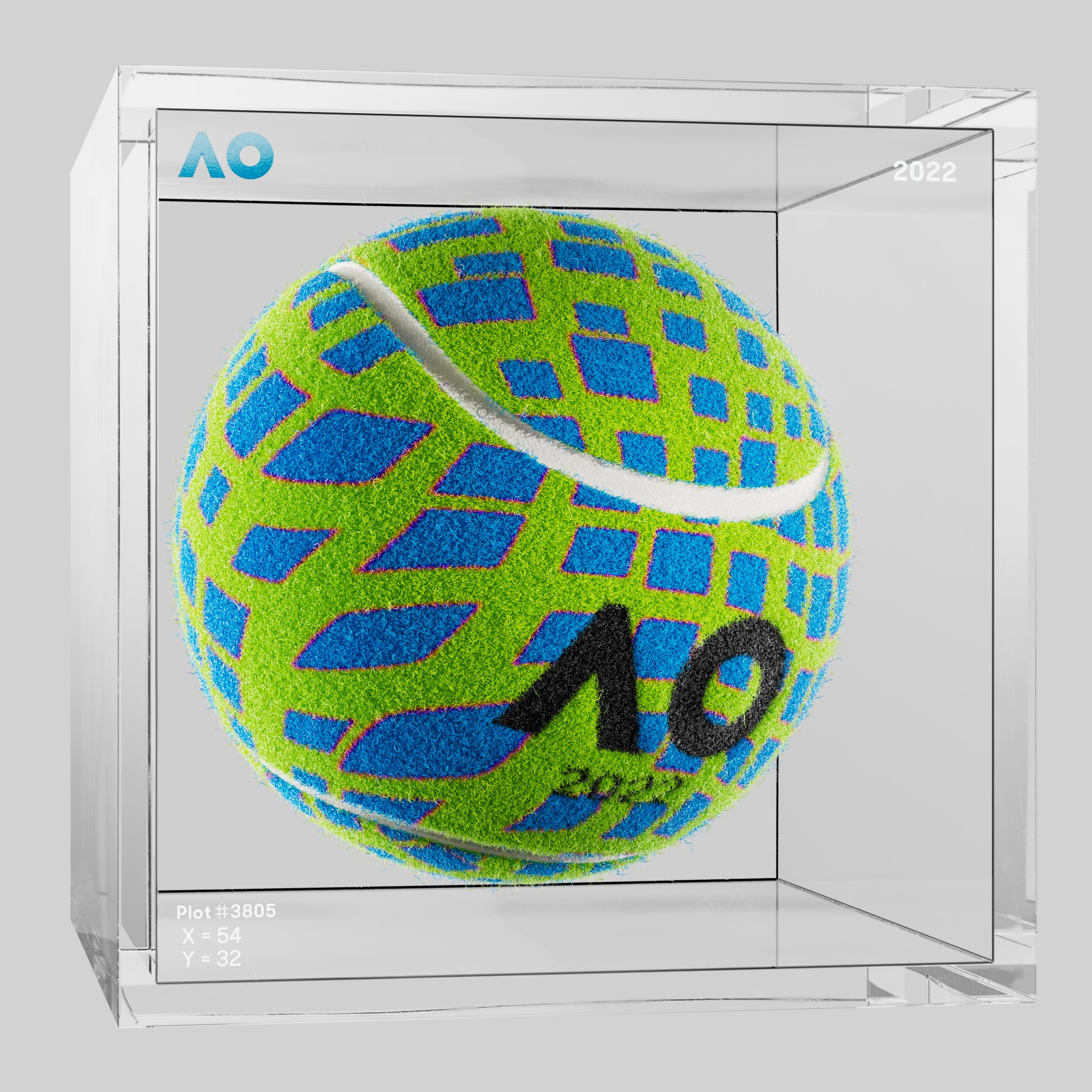 The Australian Open - The Australian Open Art Ball - AO Art Ball #2237 - NFT # 2237