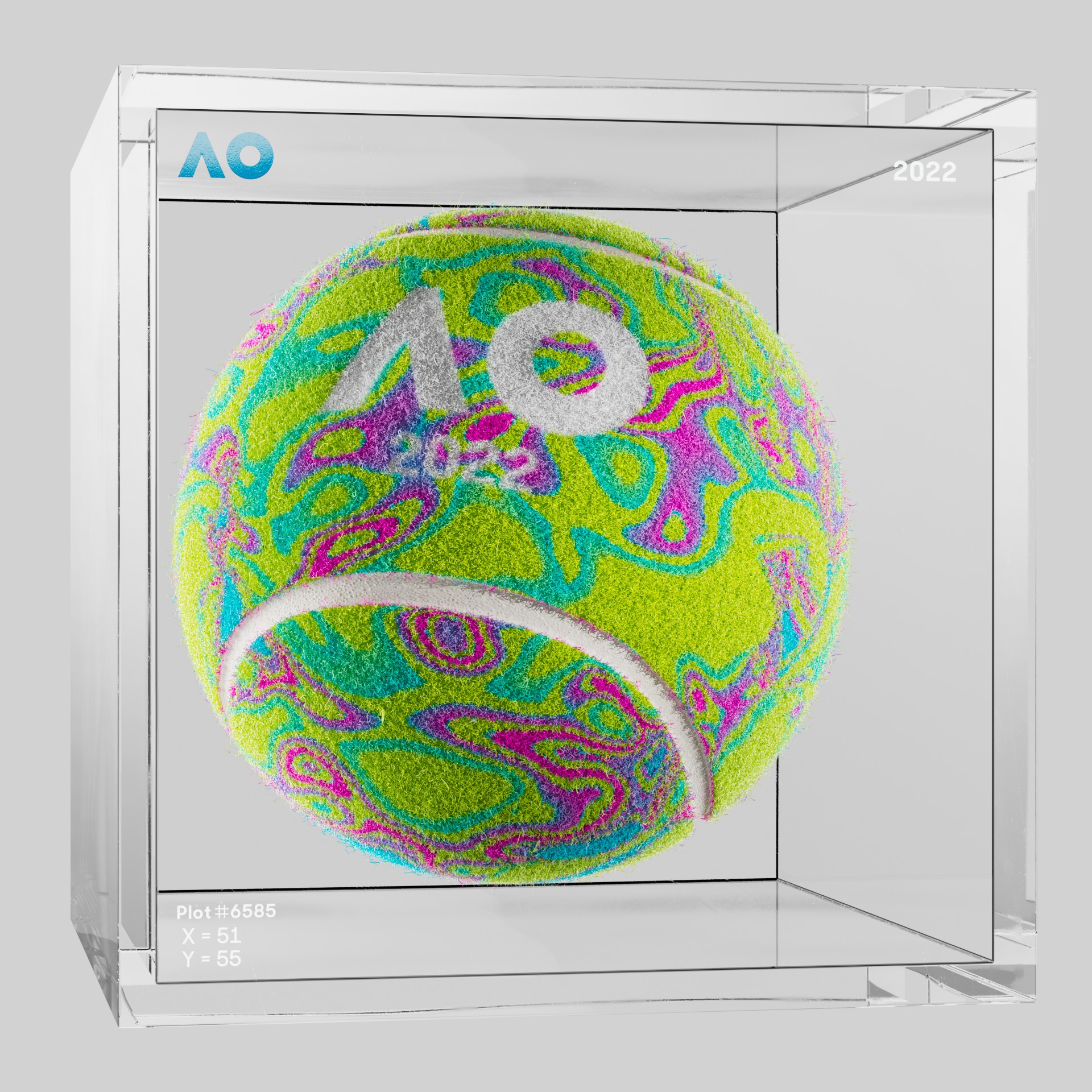 The Australian Open - The Australian Open Art Ball - AO Art Ball #2240 - NFT # 2240