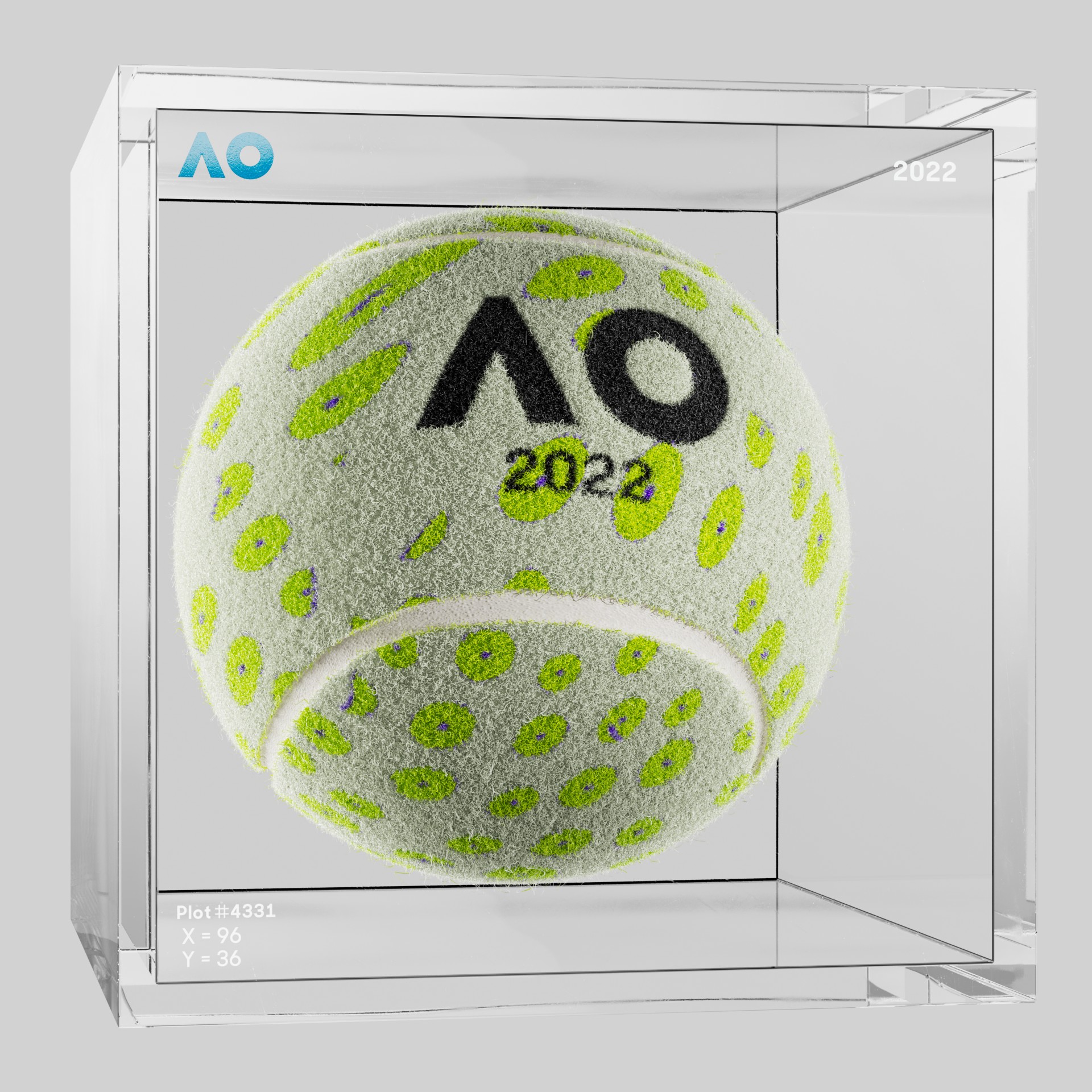 The Australian Open - The Australian Open Art Ball - AO Art Ball #2244 - NFT # 2244