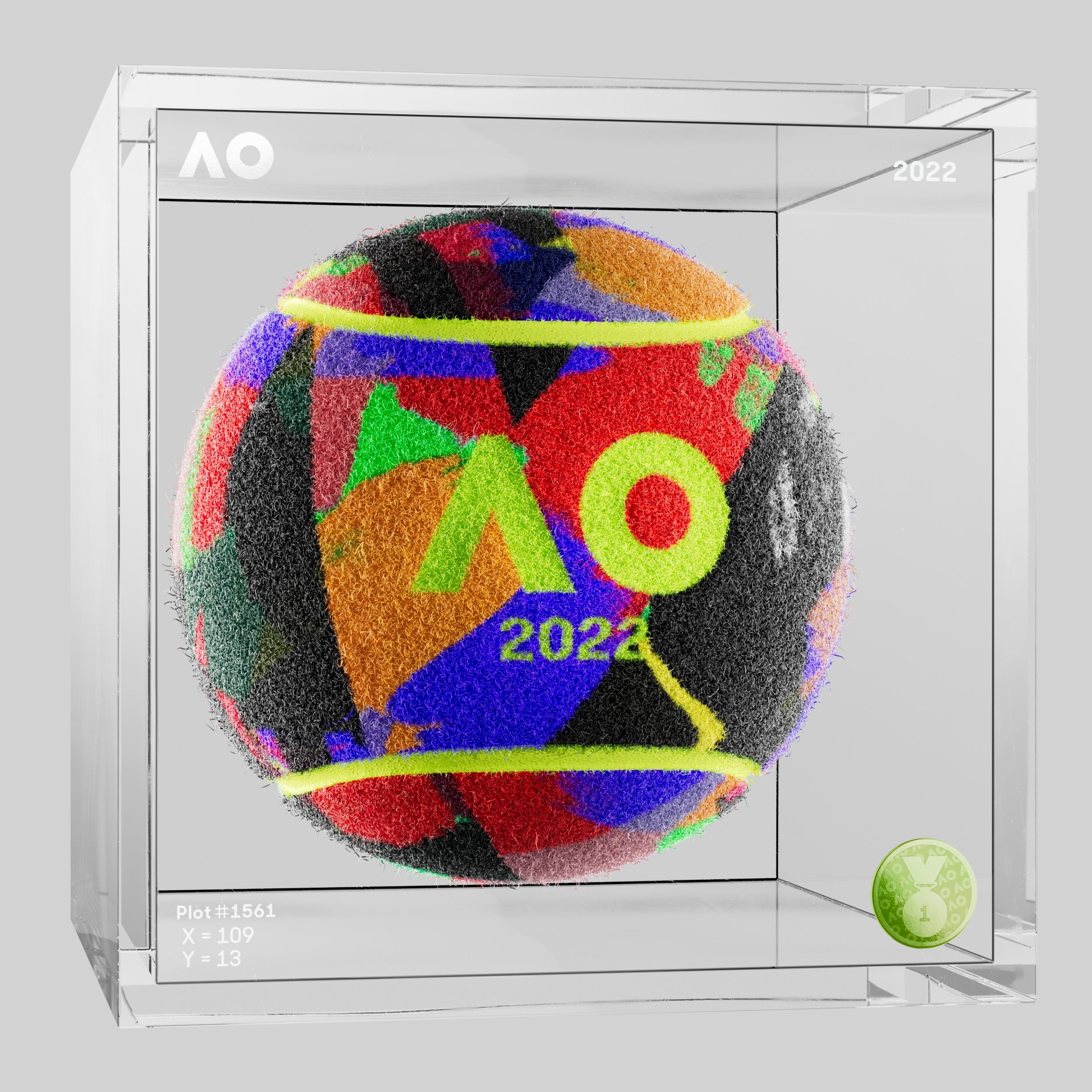 The Australian Open - The Australian Open Art Ball - AO Art Ball #225 - NFT # 225