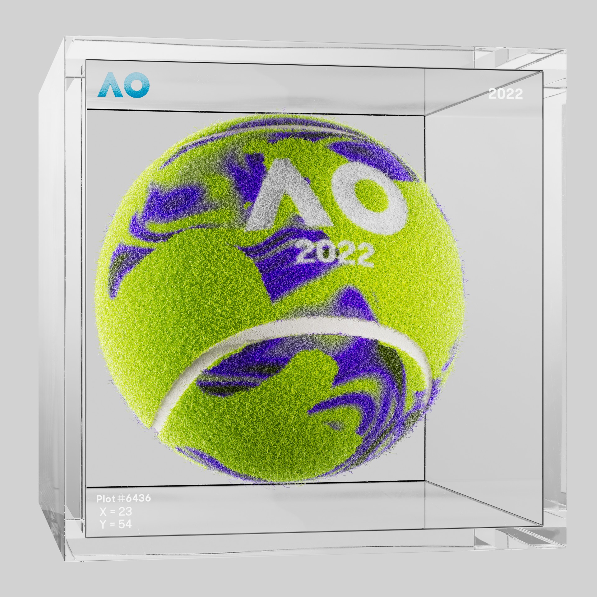 The Australian Open - The Australian Open Art Ball - AO Art Ball #2250 - NFT # 2250