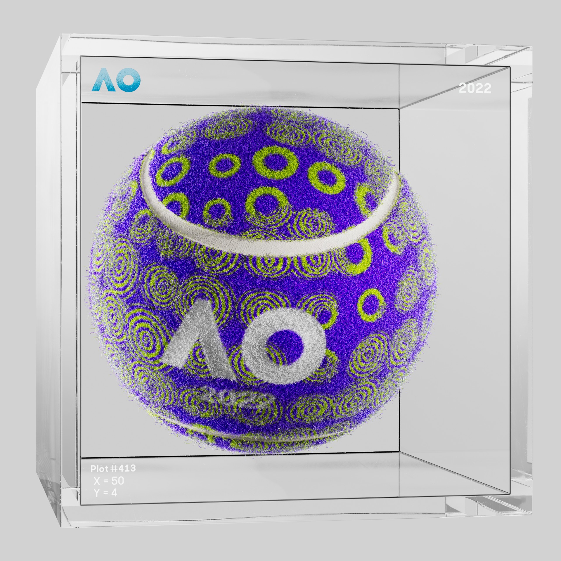 The Australian Open - The Australian Open Art Ball - AO Art Ball #2254 - NFT # 2254