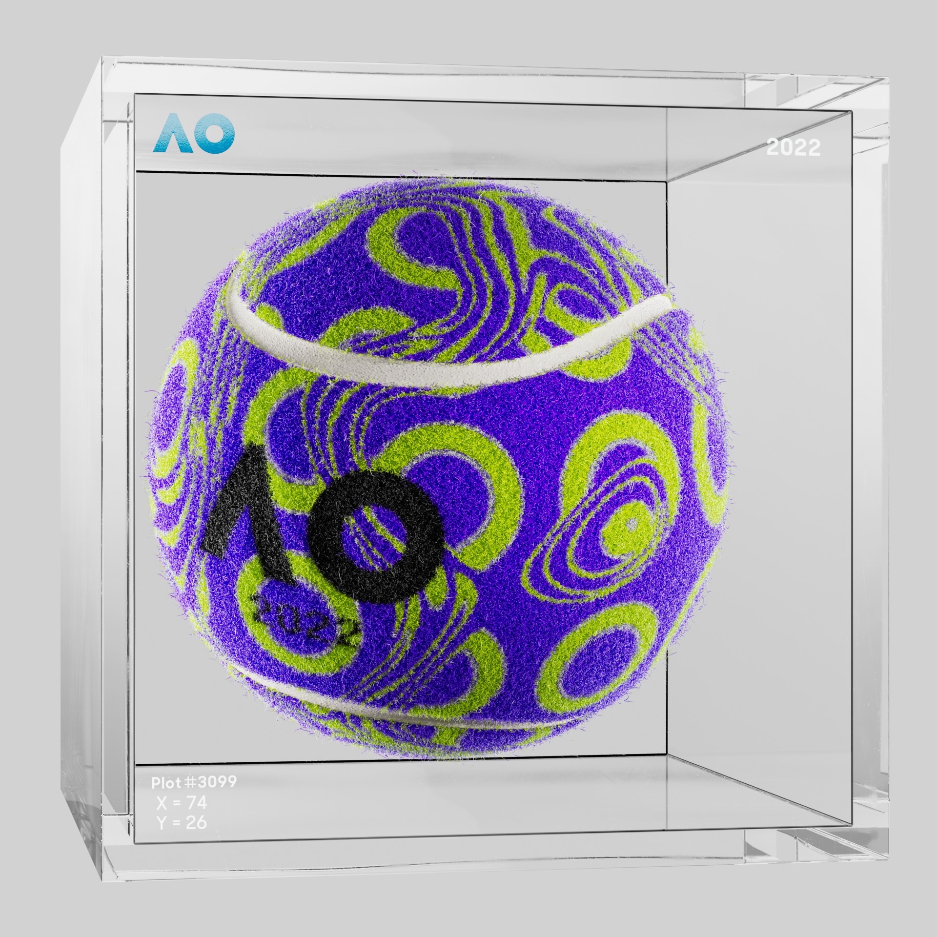 The Australian Open - The Australian Open Art Ball - AO Art Ball #2260 - NFT # 2260