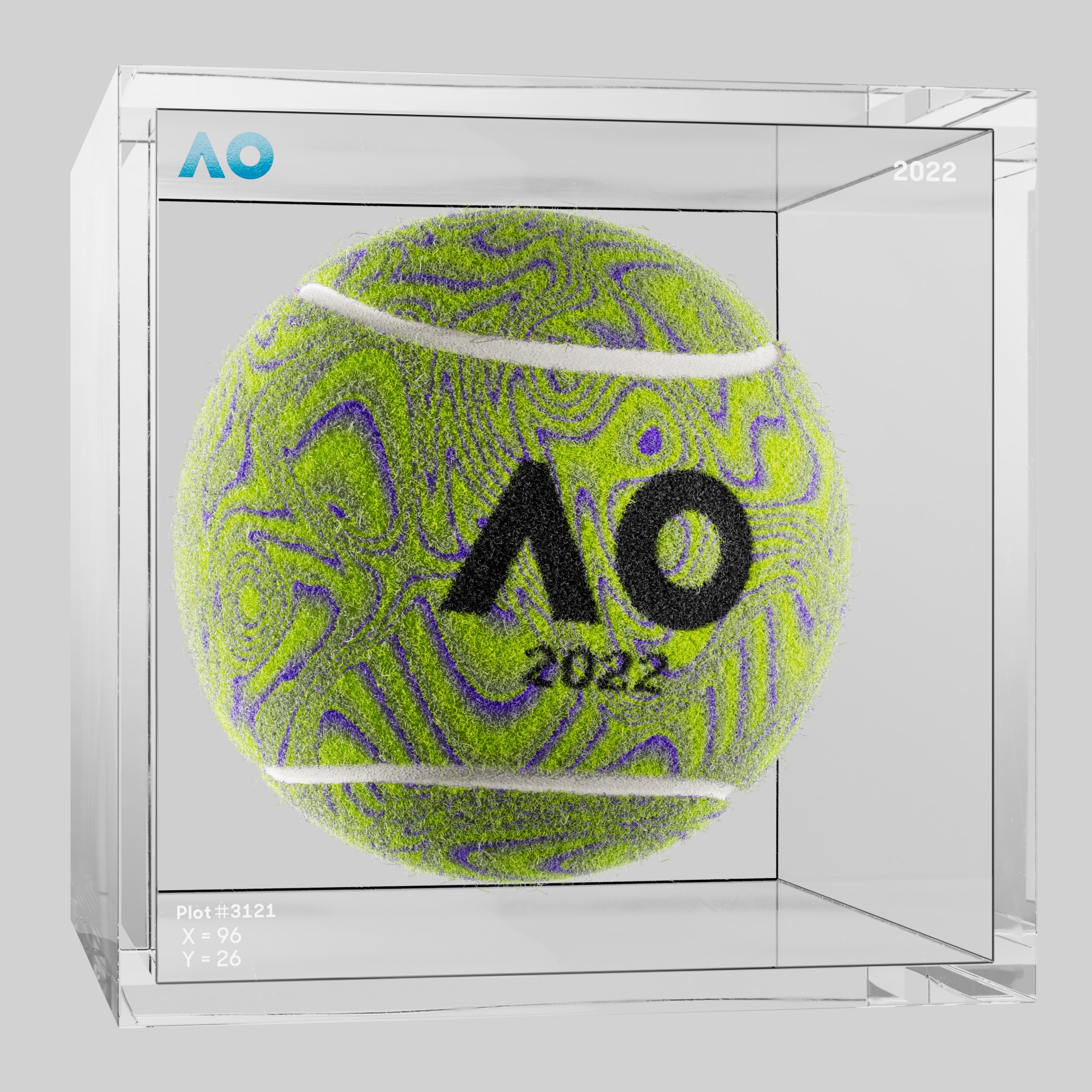 The Australian Open - The Australian Open Art Ball - AO Art Ball #2262 - NFT # 2262