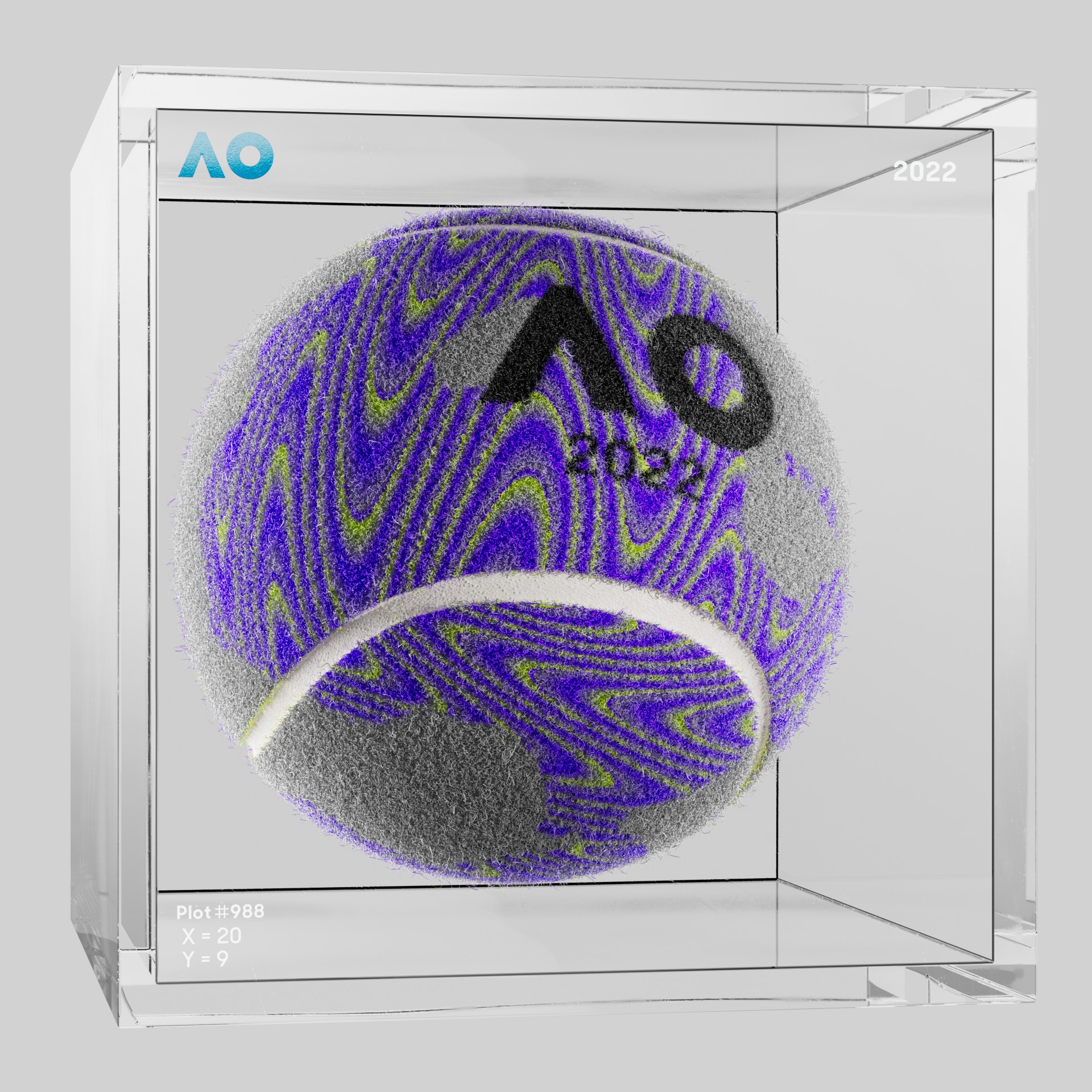 The Australian Open - The Australian Open Art Ball - AO Art Ball #2277 - NFT # 2277