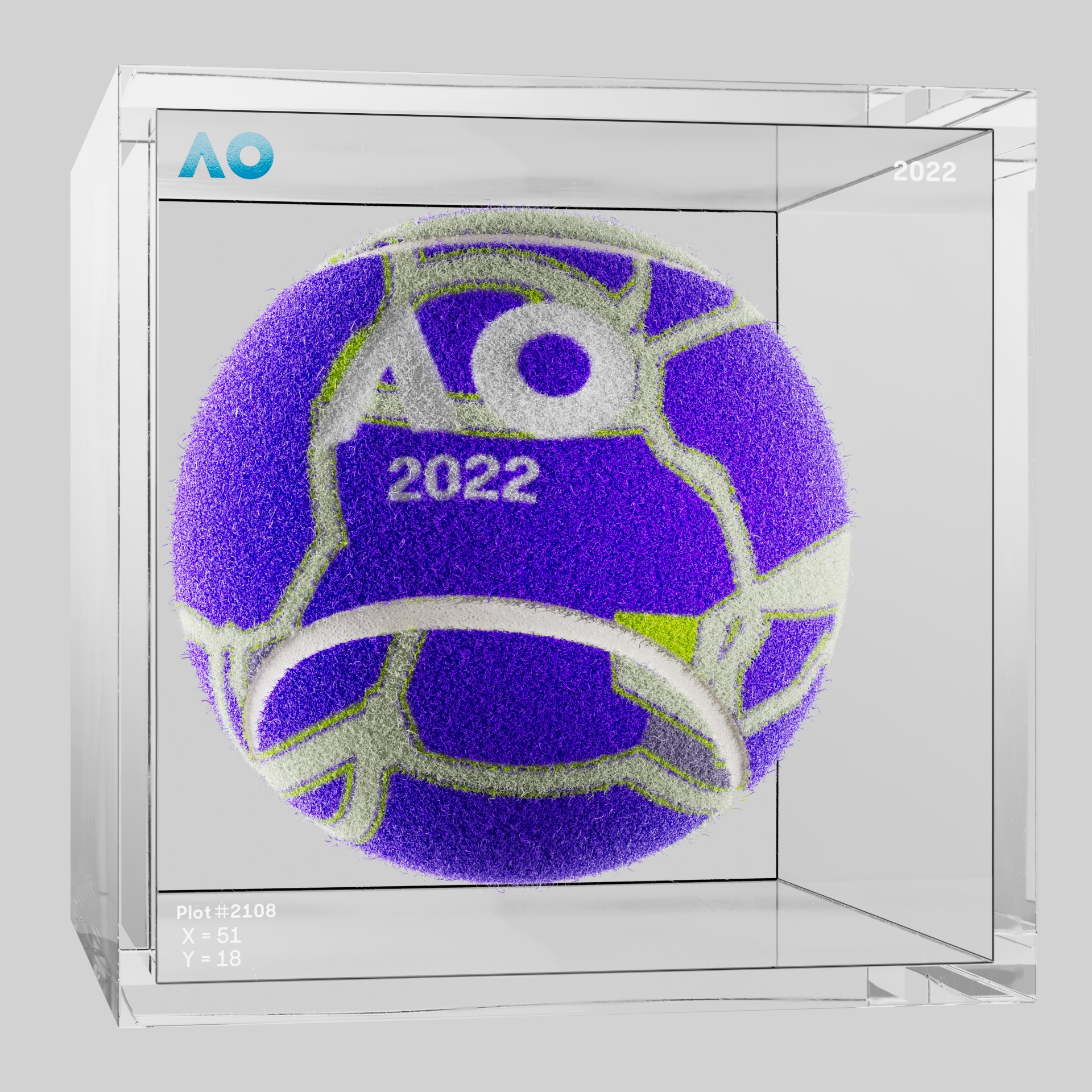 The Australian Open - The Australian Open Art Ball - AO Art Ball #2282 - NFT # 2282