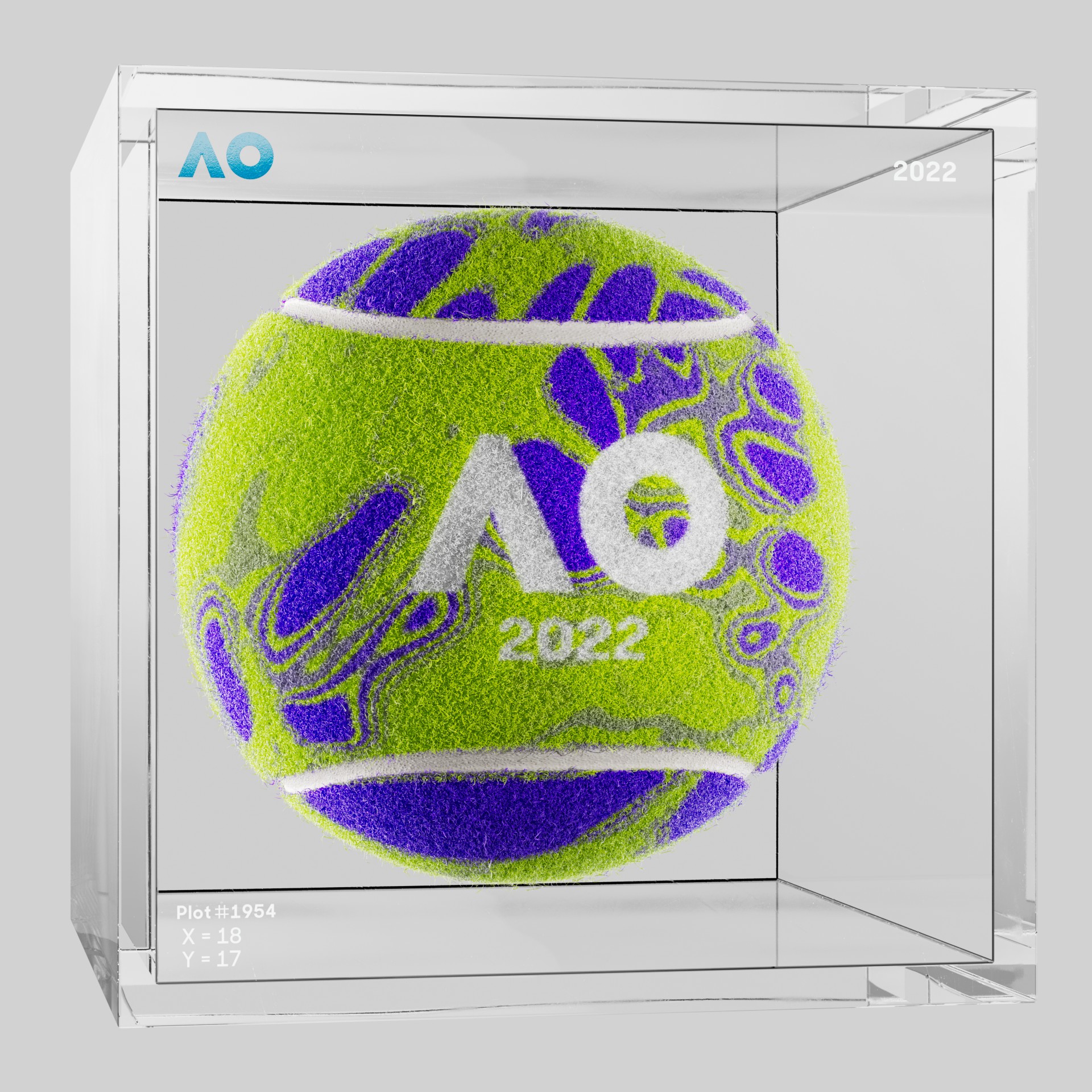 The Australian Open - The Australian Open Art Ball - AO Art Ball #2285 - NFT # 2285