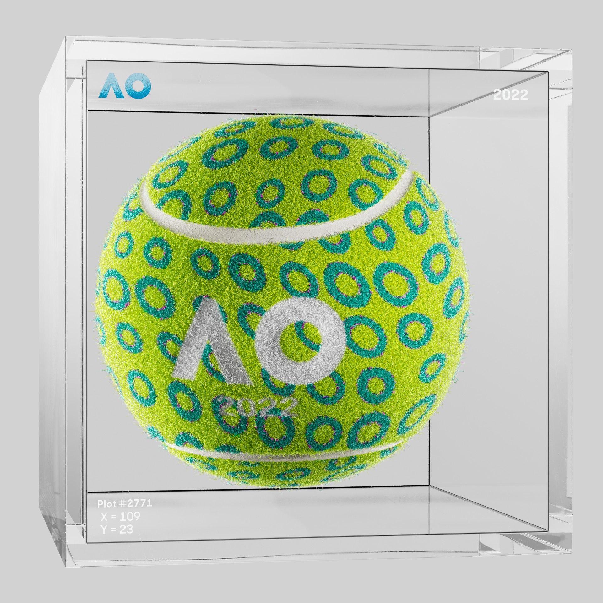 The Australian Open - The Australian Open Art Ball - AO Art Ball #2286 - NFT # 2286