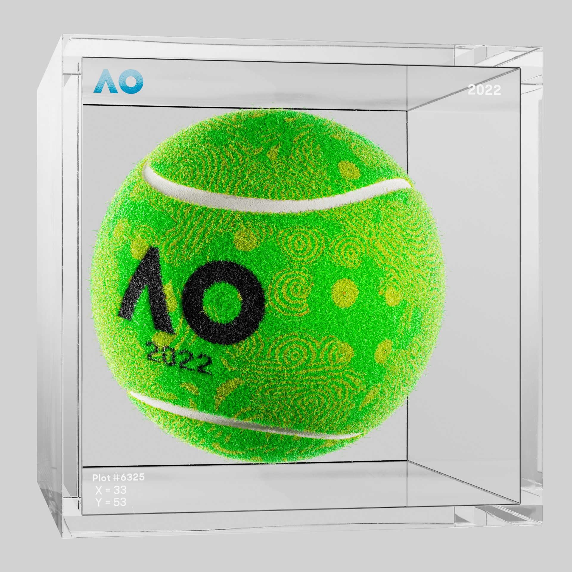 The Australian Open - The Australian Open Art Ball - AO Art Ball #2296 - NFT # 2296