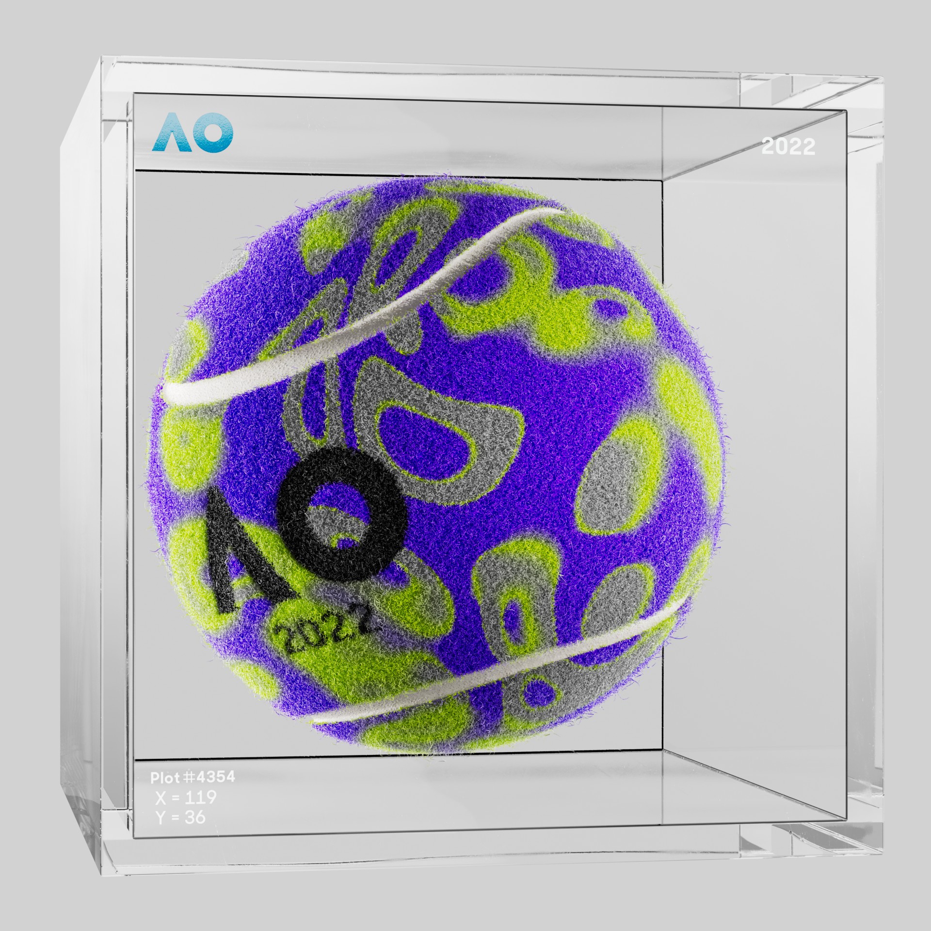 The Australian Open - The Australian Open Art Ball - AO Art Ball #2302 - NFT # 2302