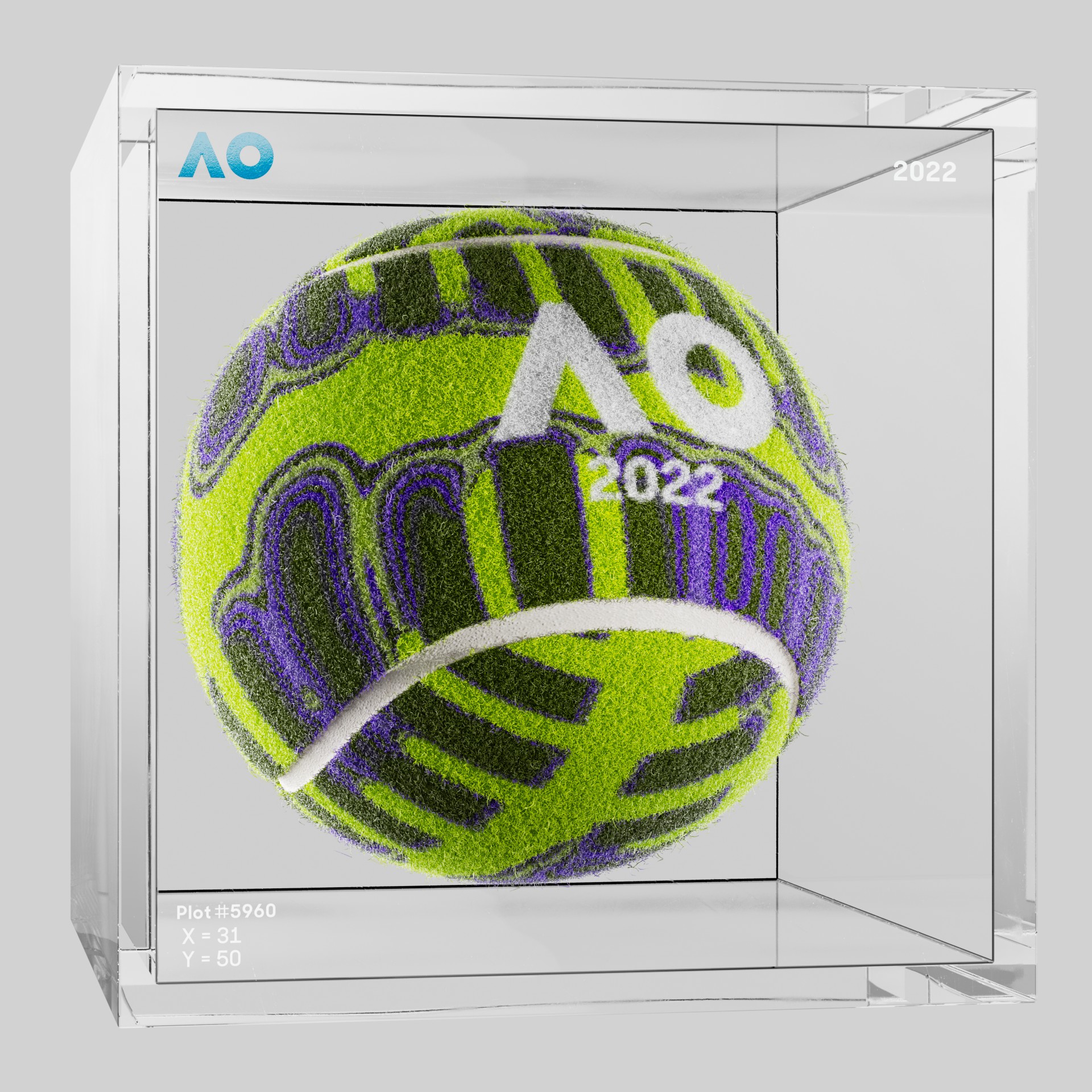 The Australian Open - The Australian Open Art Ball - AO Art Ball #2320 - NFT # 2320