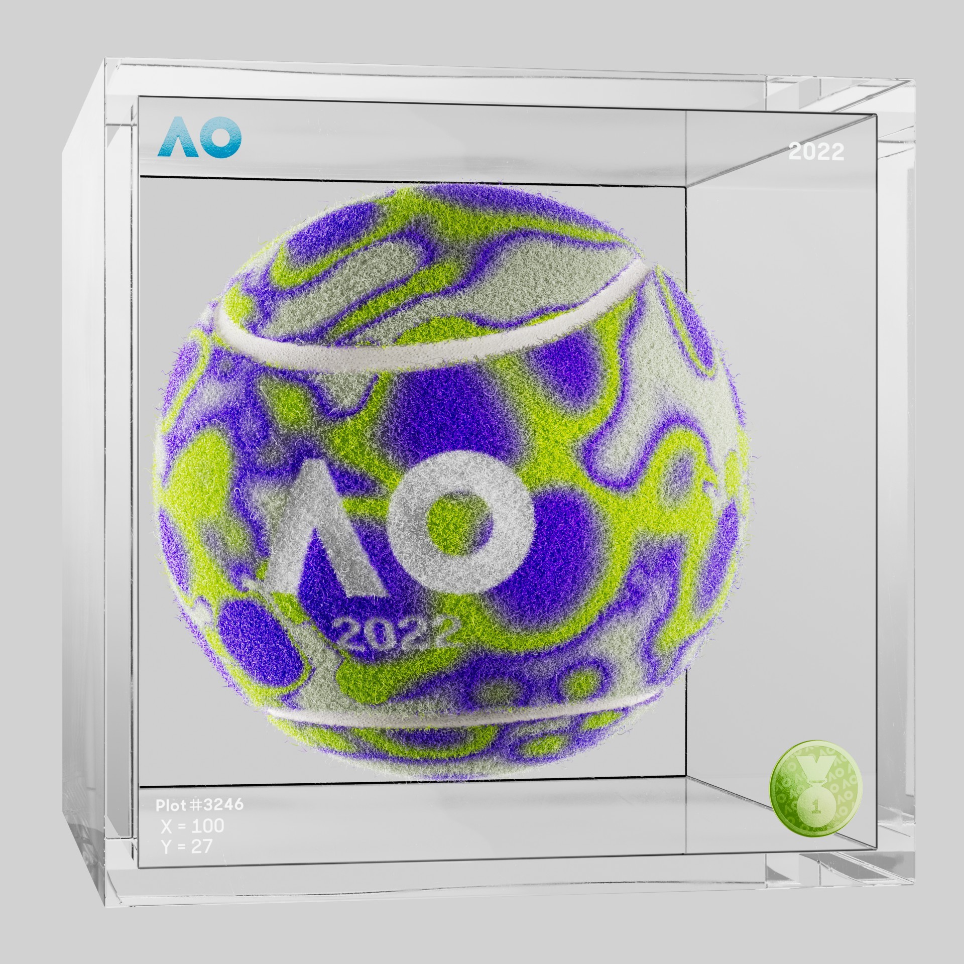 The Australian Open - The Australian Open Art Ball - AO Art Ball #2327 - NFT # 2327