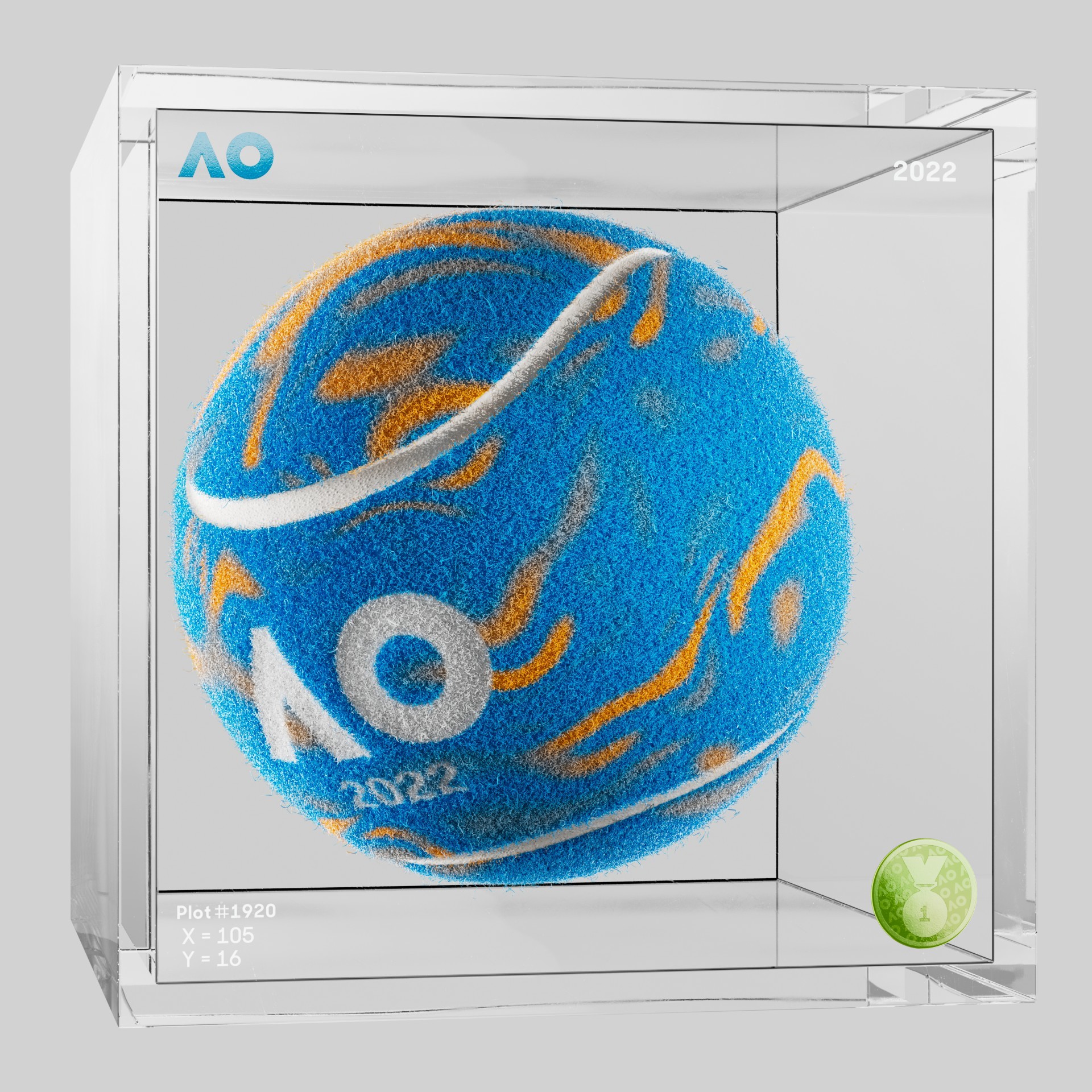 The Australian Open - The Australian Open Art Ball - AO Art Ball #2328 - NFT # 2328