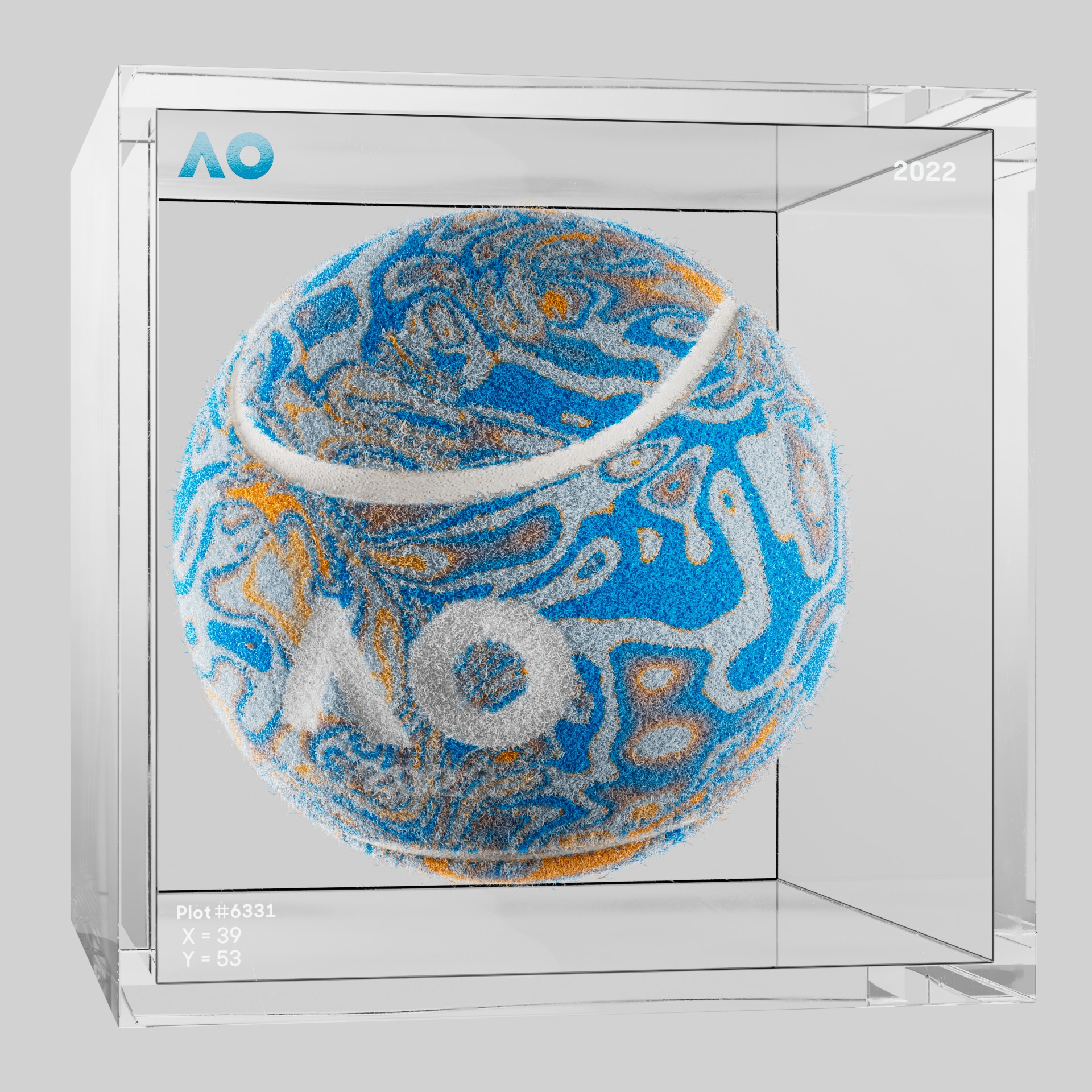 The Australian Open - The Australian Open Art Ball - AO Art Ball #2334 - NFT # 2334