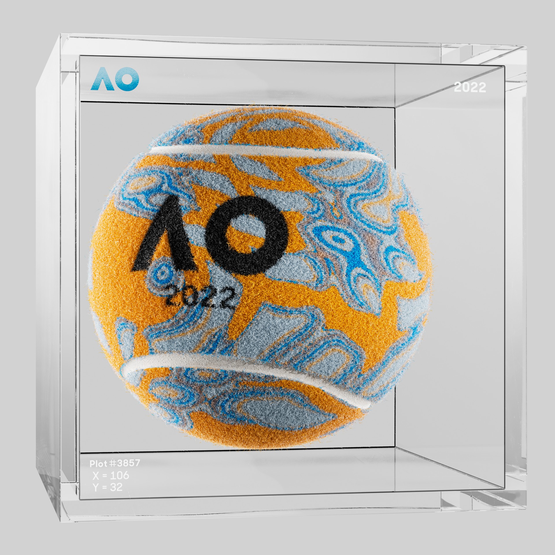 The Australian Open - The Australian Open Art Ball - AO Art Ball #2343 - NFT # 2343