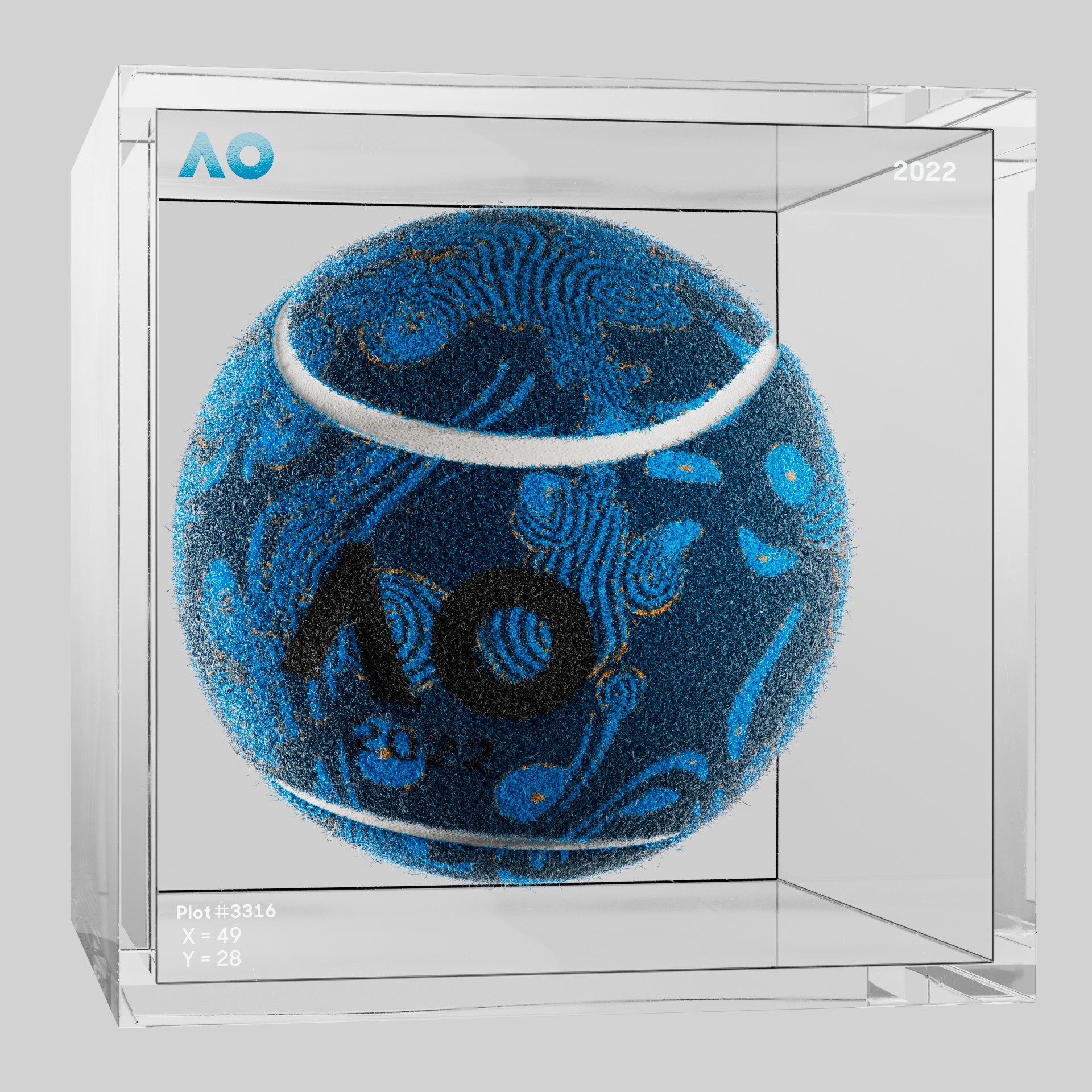 The Australian Open - The Australian Open Art Ball - AO Art Ball #2346 - NFT # 2346
