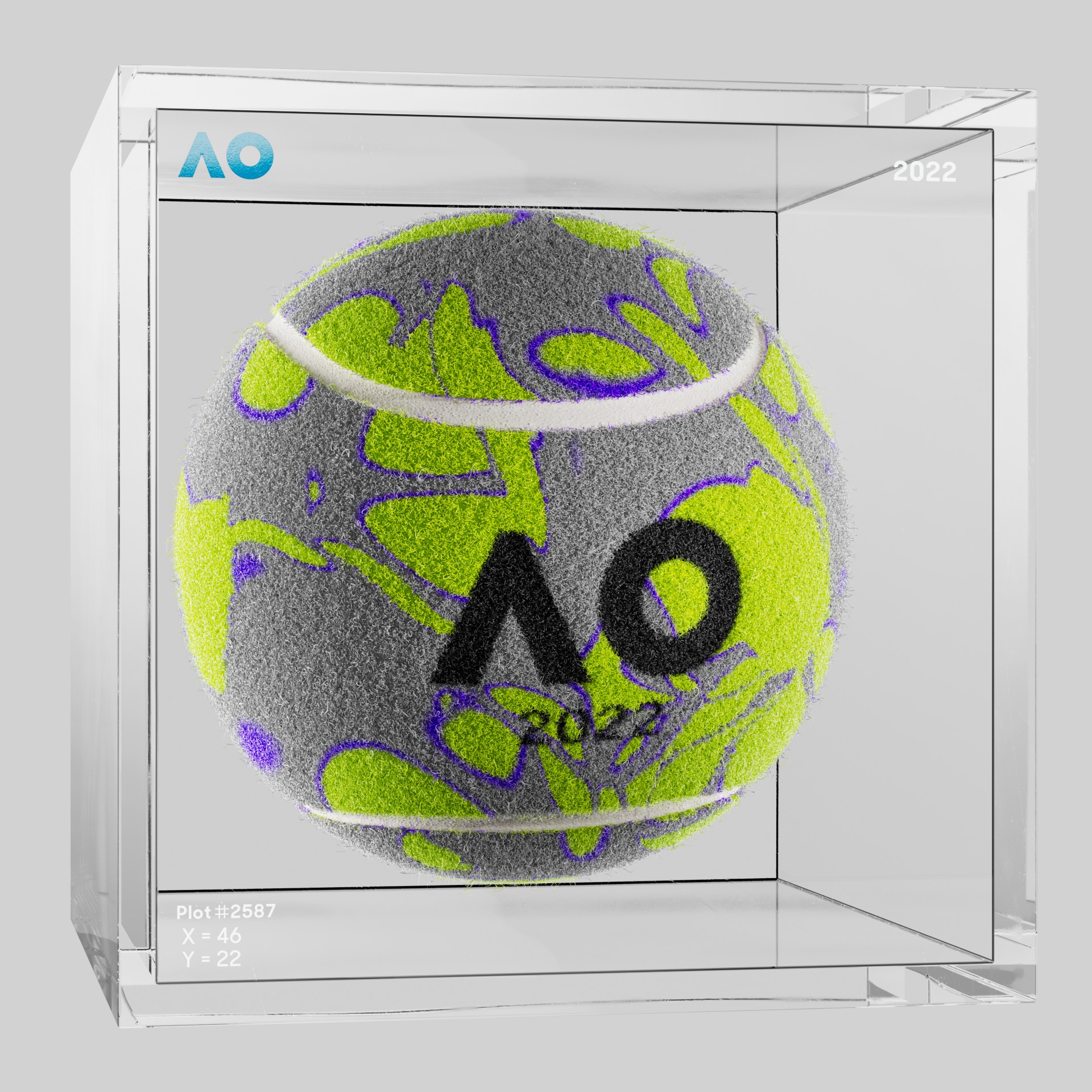 The Australian Open - The Australian Open Art Ball - AO Art Ball #2350 - NFT # 2350