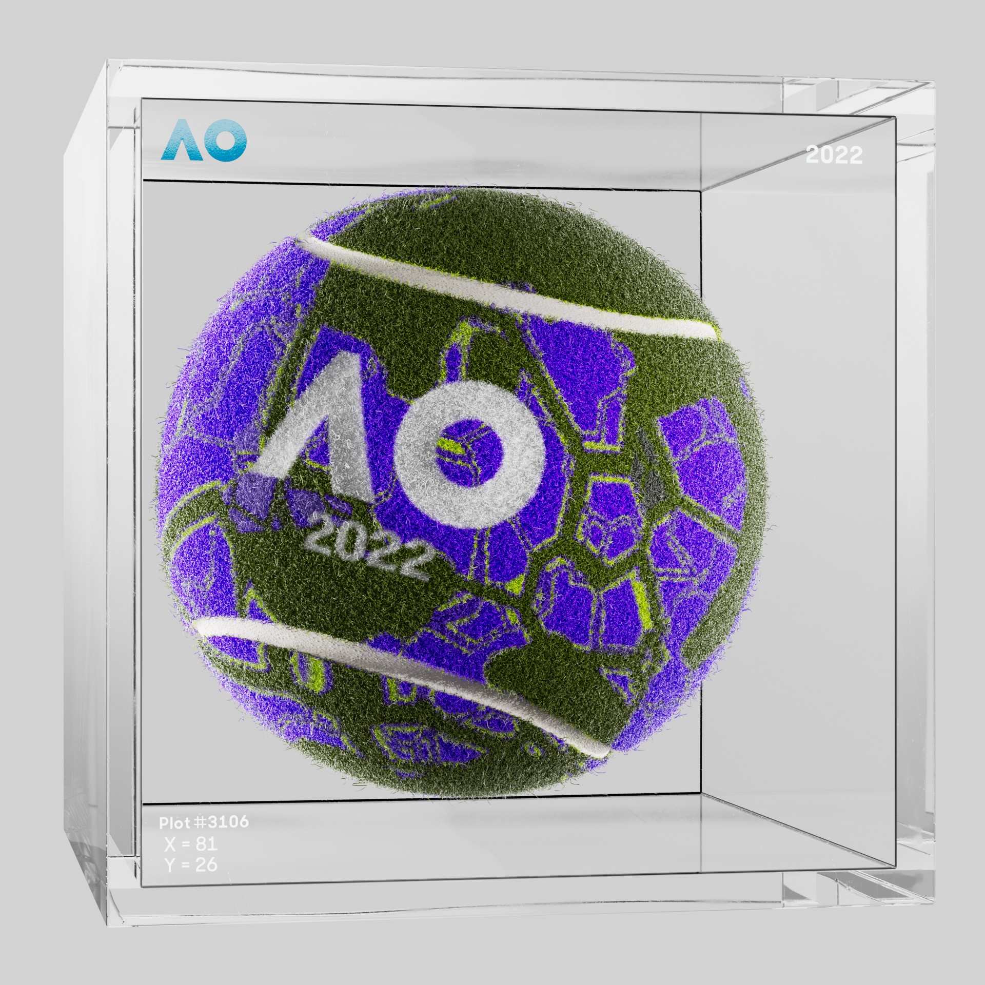 The Australian Open - The Australian Open Art Ball - AO Art Ball #2352 - NFT # 2352