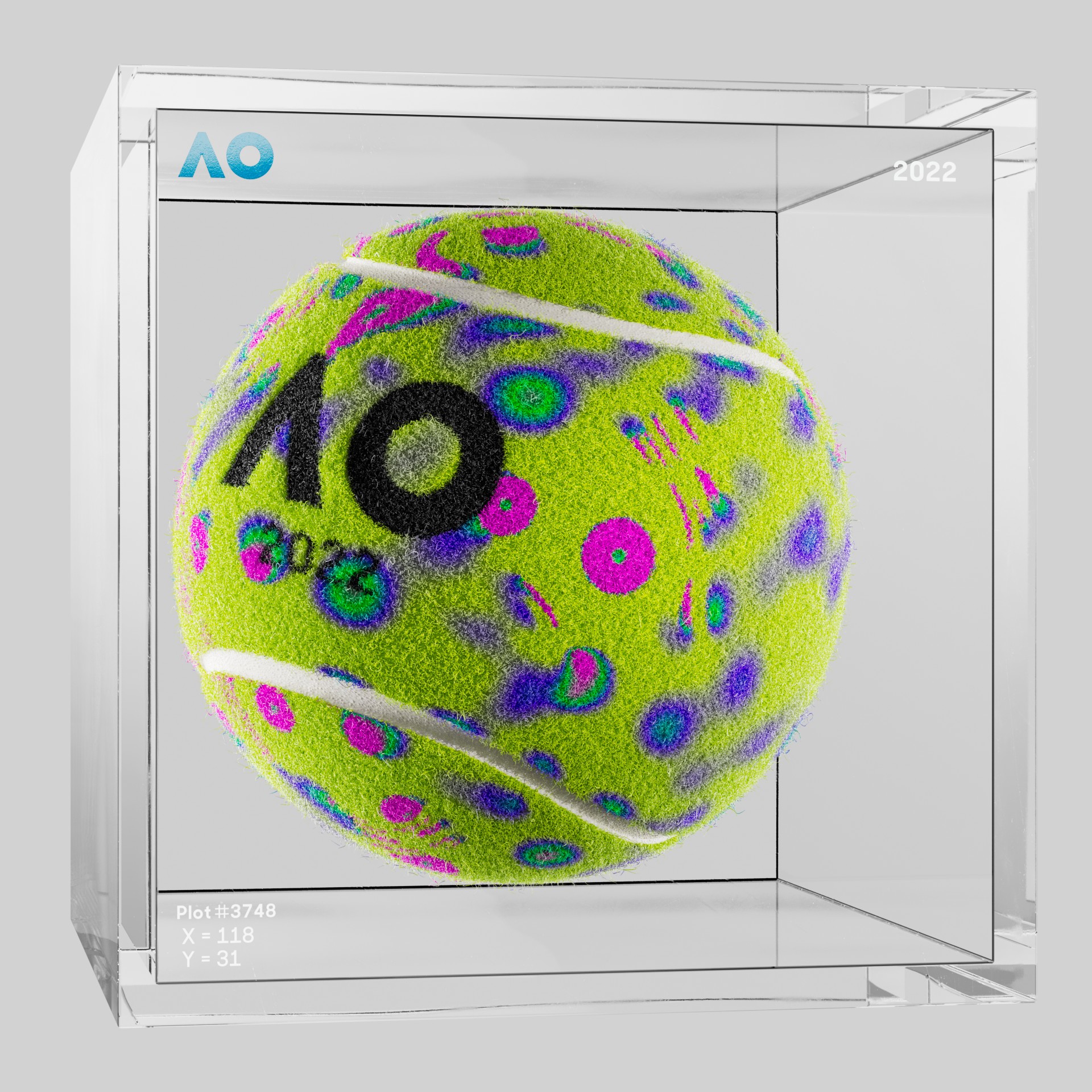 The Australian Open - The Australian Open Art Ball - AO Art Ball #2354 - NFT # 2354