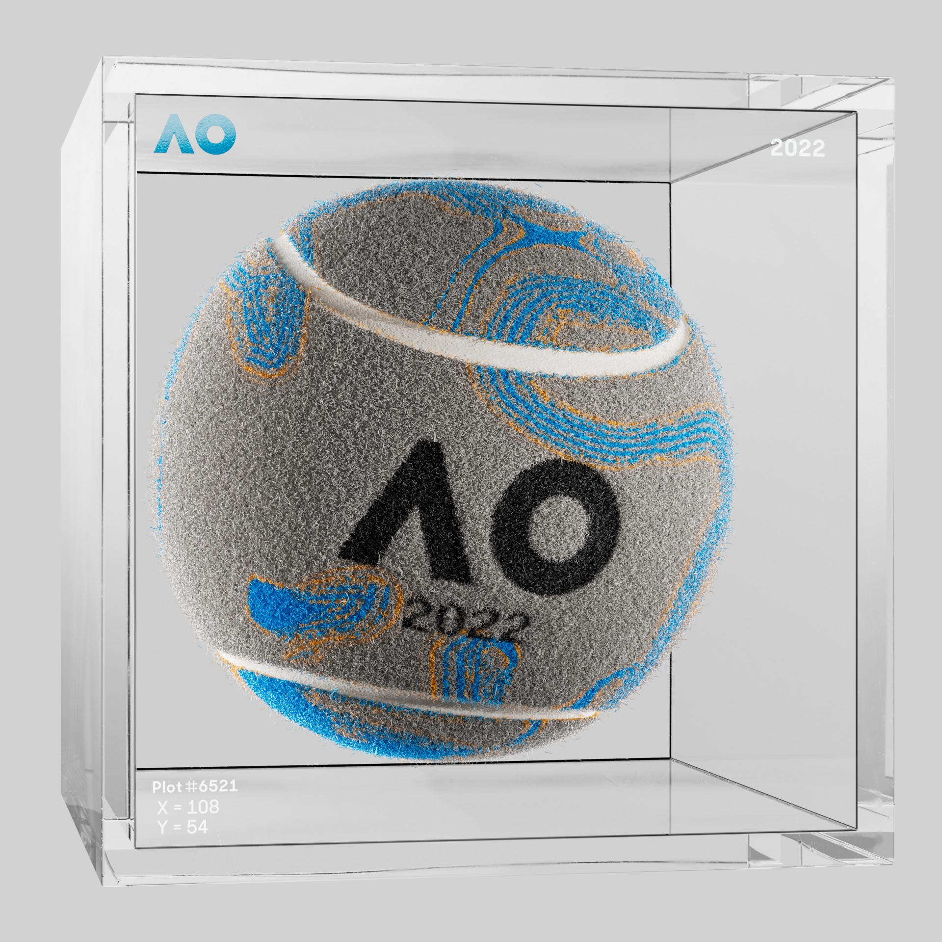 The Australian Open - The Australian Open Art Ball - AO Art Ball #2355 - NFT # 2355