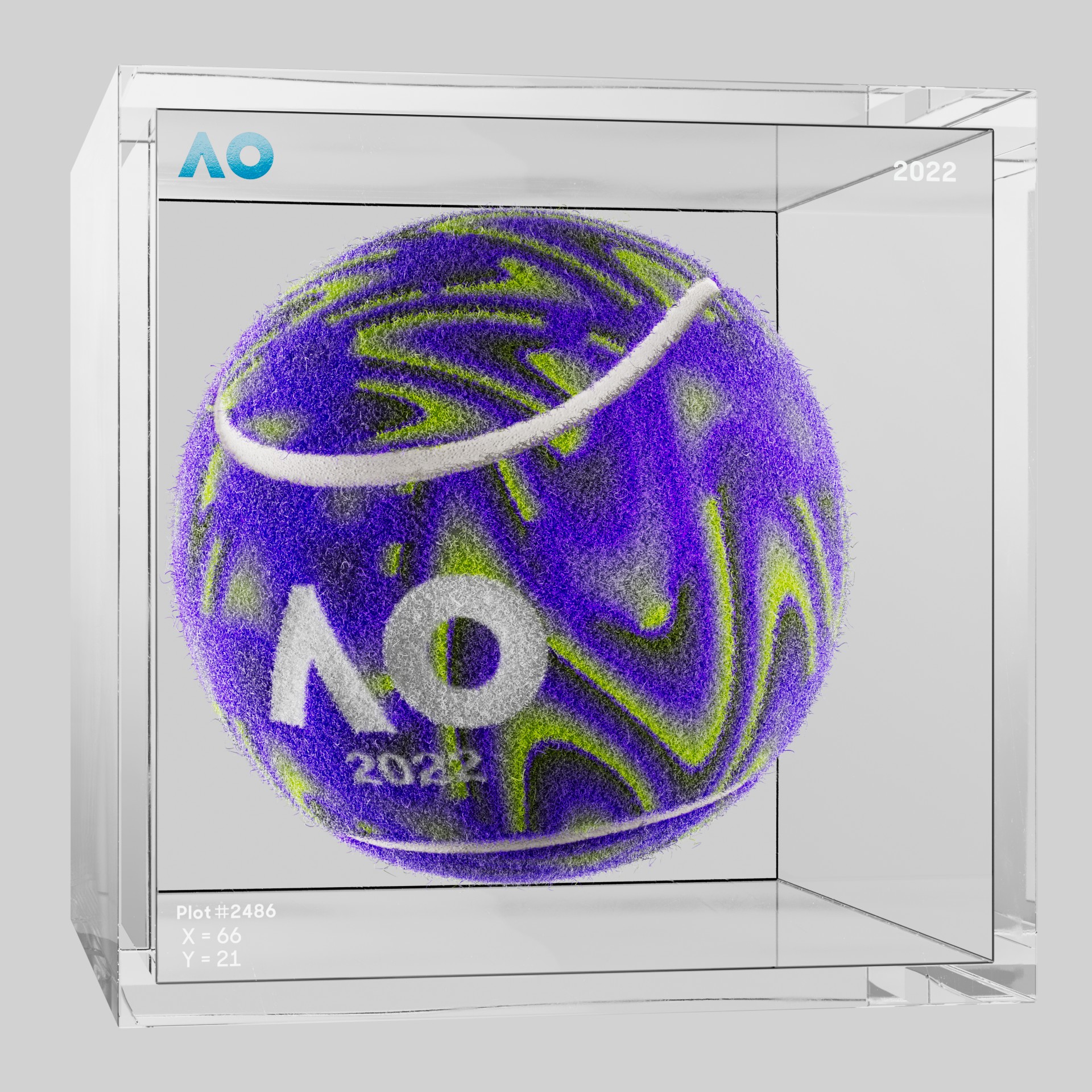 The Australian Open - The Australian Open Art Ball - AO Art Ball #2356 - NFT # 2356