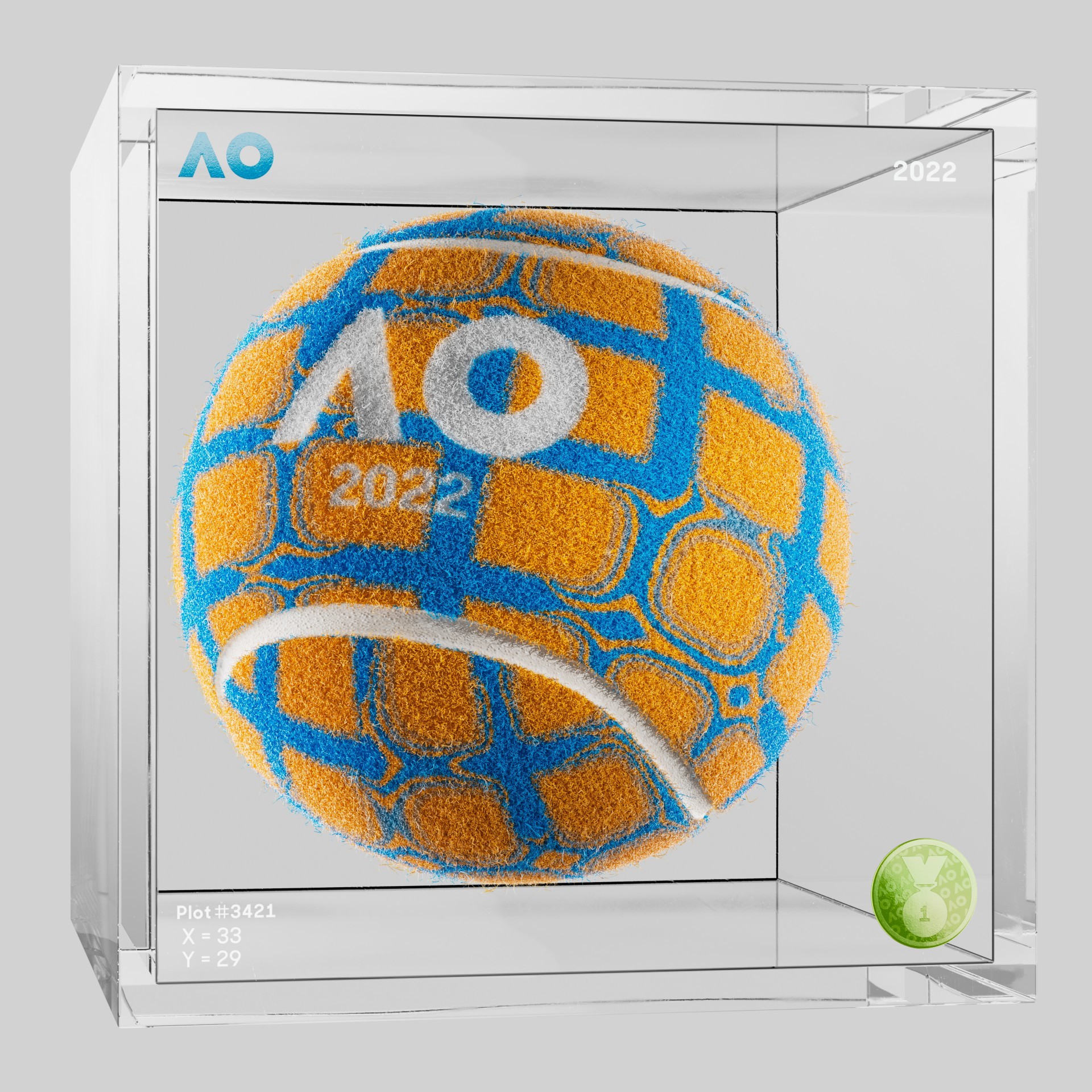 The Australian Open - The Australian Open Art Ball - AO Art Ball #2364 - NFT # 2364