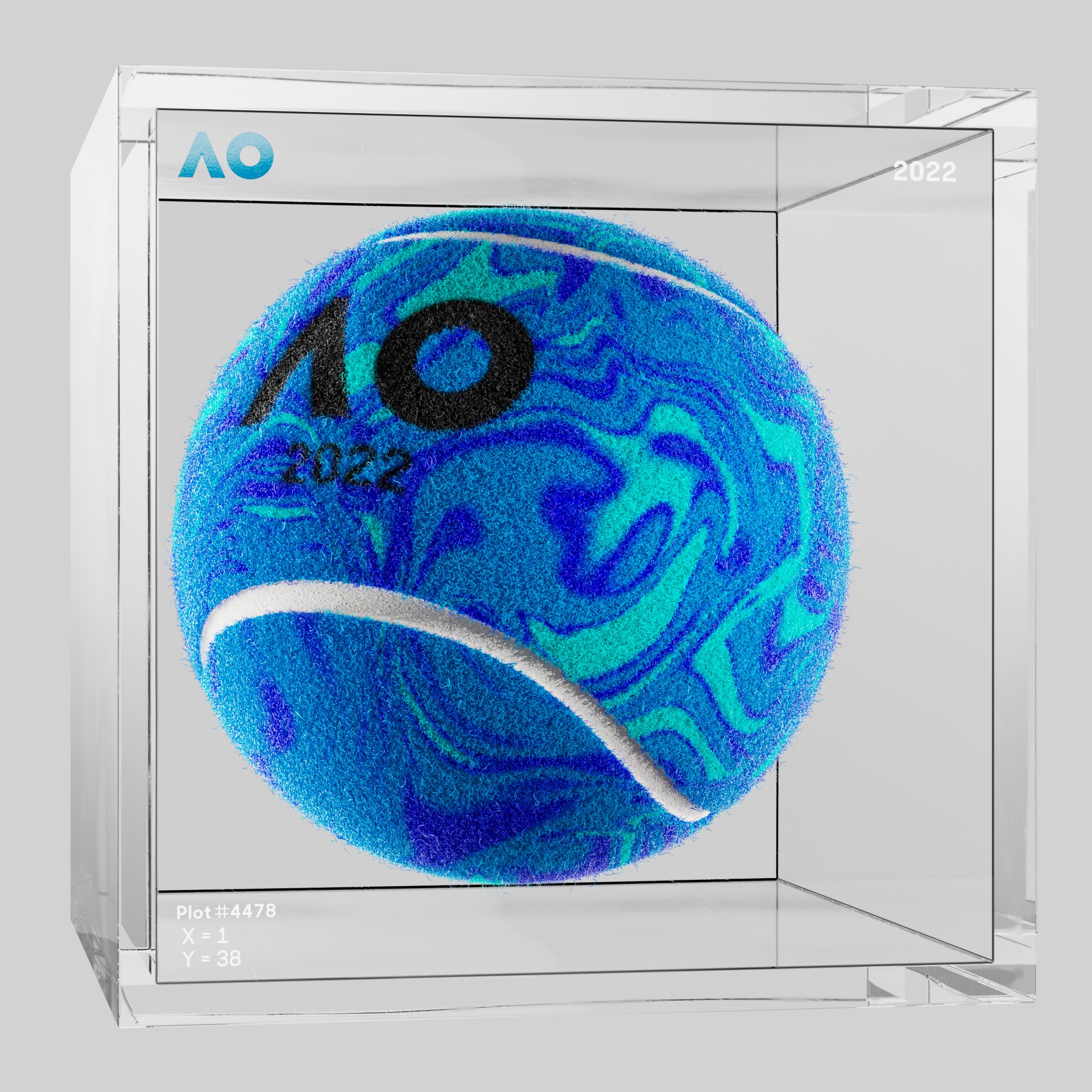 The Australian Open - The Australian Open Art Ball - AO Art Ball #2366 - NFT # 2366