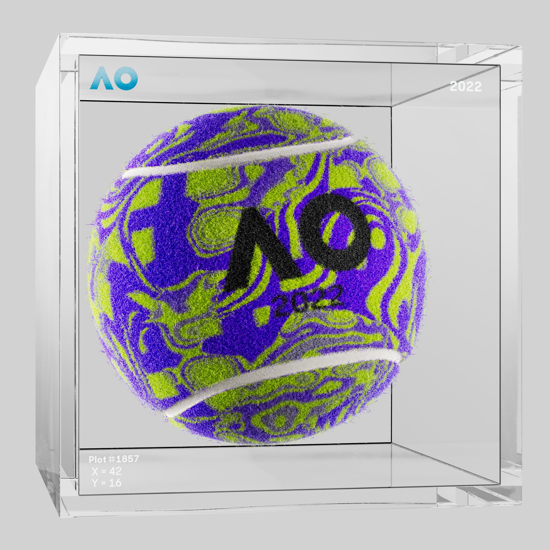 The Australian Open - The Australian Open Art Ball - AO Art Ball #2374 - NFT # 2374