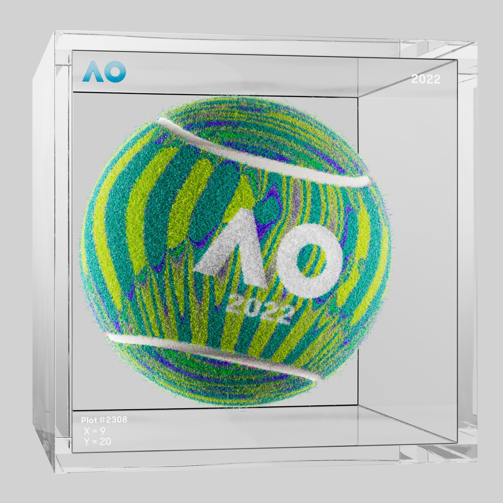 The Australian Open - The Australian Open Art Ball - AO Art Ball #238 - NFT # 238