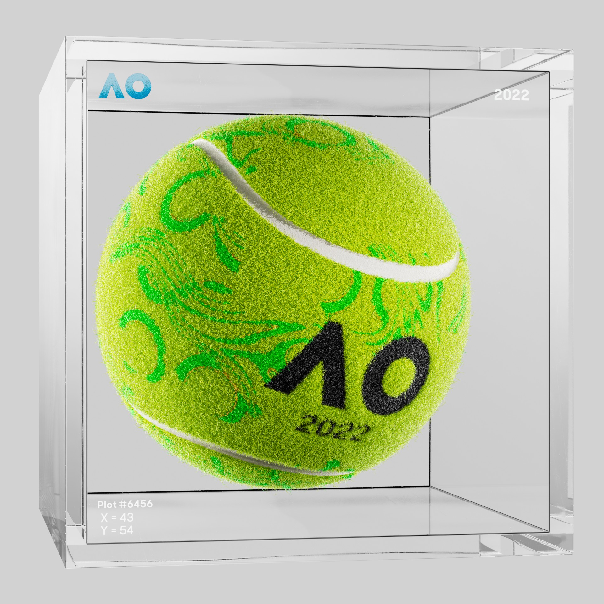 The Australian Open - The Australian Open Art Ball - AO Art Ball #2382 - NFT # 2382