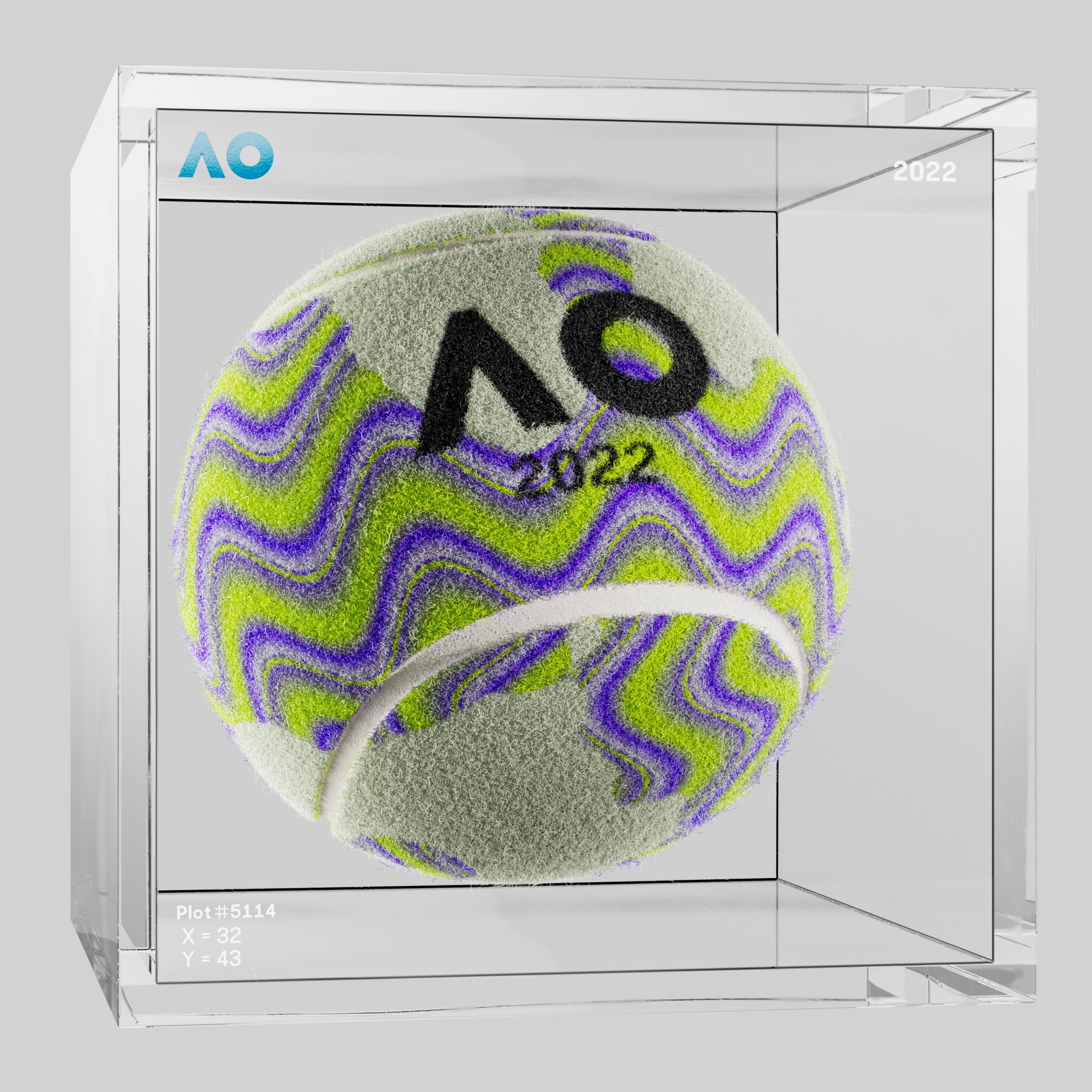 The Australian Open - The Australian Open Art Ball - AO Art Ball #2385 - NFT # 2385