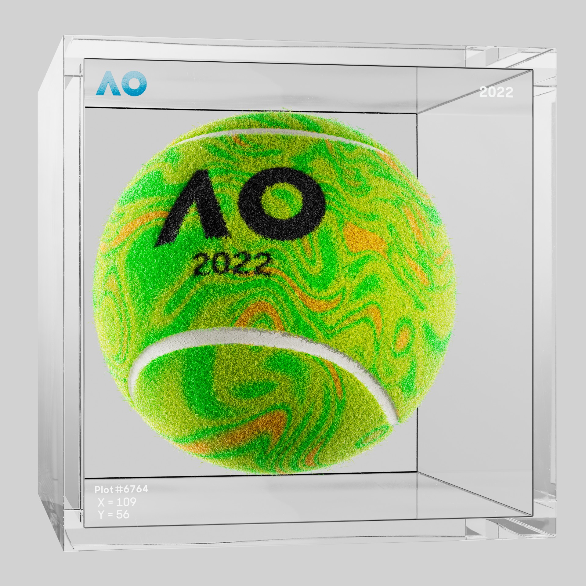 The Australian Open - The Australian Open Art Ball - AO Art Ball #2393 - NFT # 2393