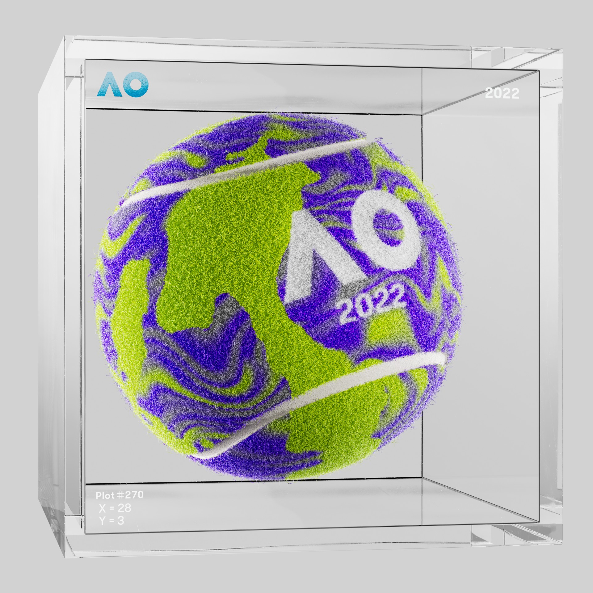 The Australian Open - The Australian Open Art Ball - AO Art Ball #2407 - NFT # 2407