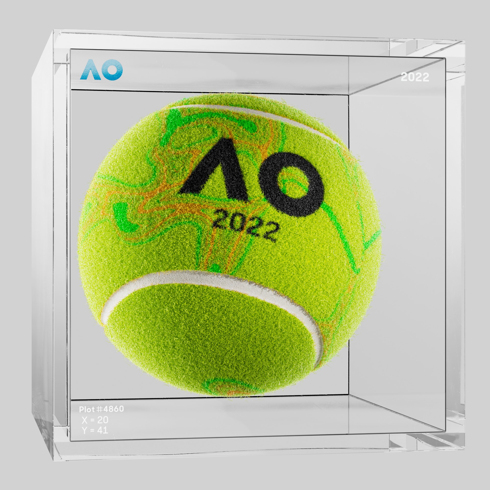 The Australian Open - The Australian Open Art Ball - AO Art Ball #2409 - NFT # 2409
