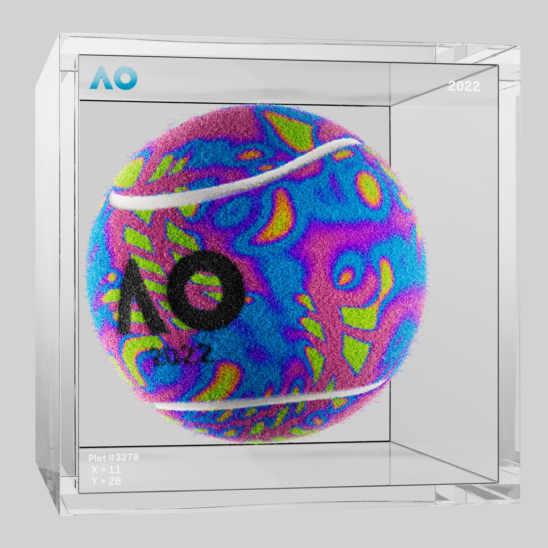 The Australian Open - The Australian Open Art Ball - AO Art Ball #2410 - NFT # 2410