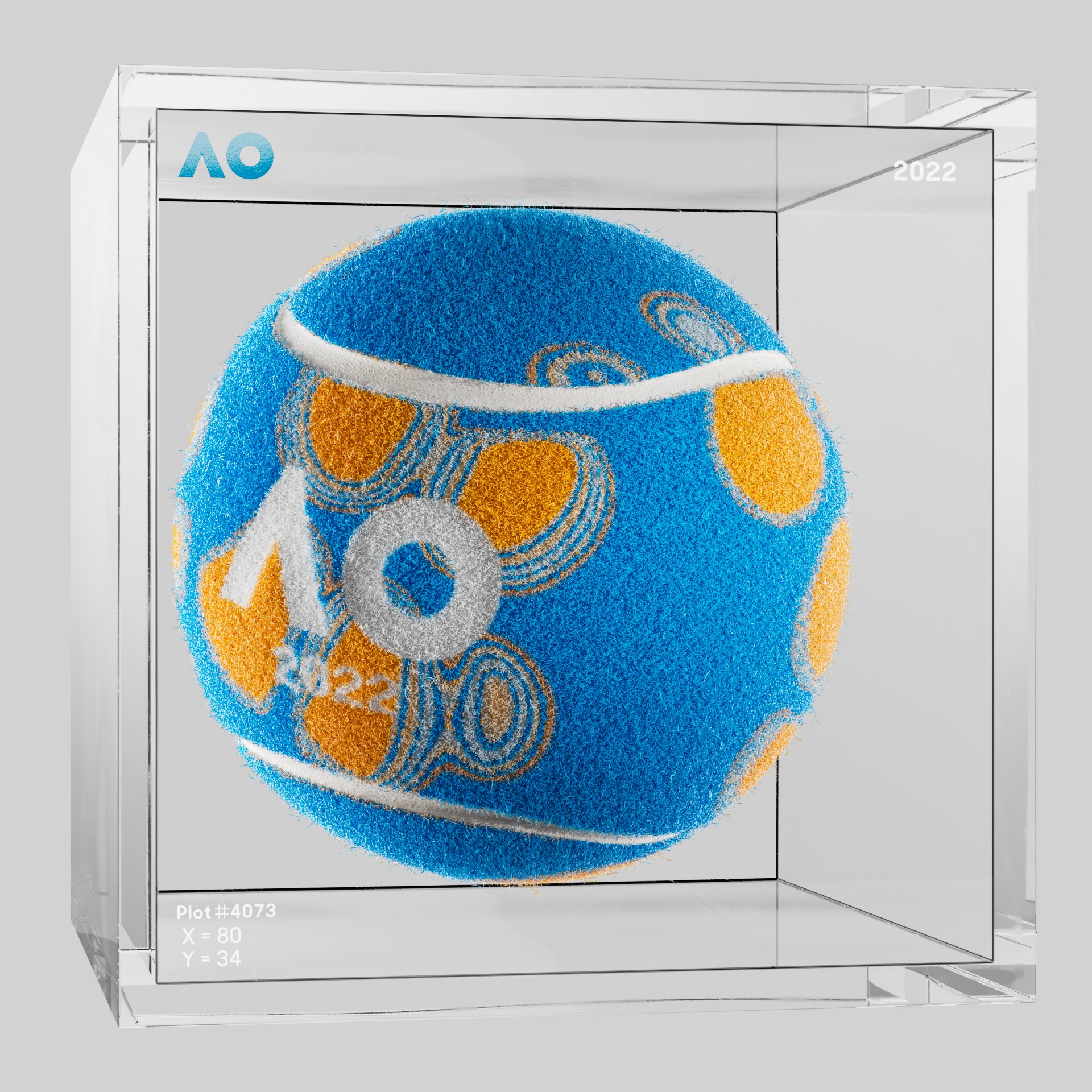 The Australian Open - The Australian Open Art Ball - AO Art Ball #2412 - NFT # 2412